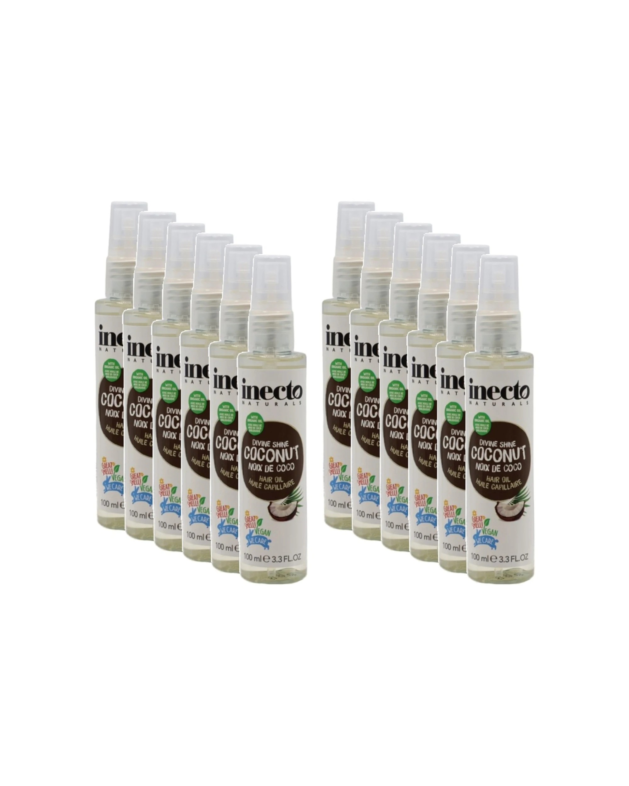 1 Inecto 12PK Naturals Vegan Divine Shine Hydrating Coconut Hair Oil 100mL - Multi, 1 of 3