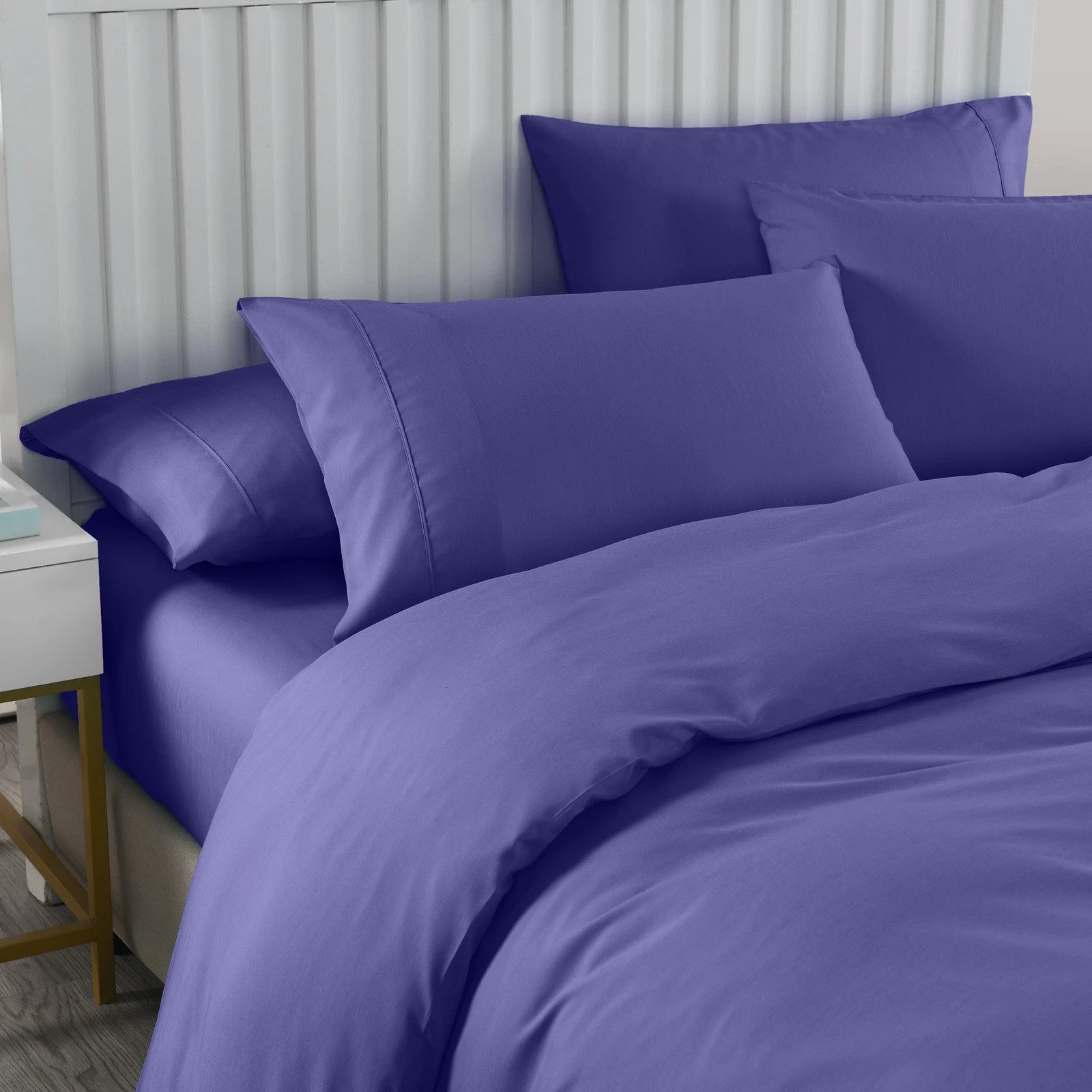 2 Royal Comfort 2000TC Bamboo Cooling 6 Piece Sheet Quilt Cover Set - Queen Bed - Blue - Queen Bed - Blue, 2 of 5
