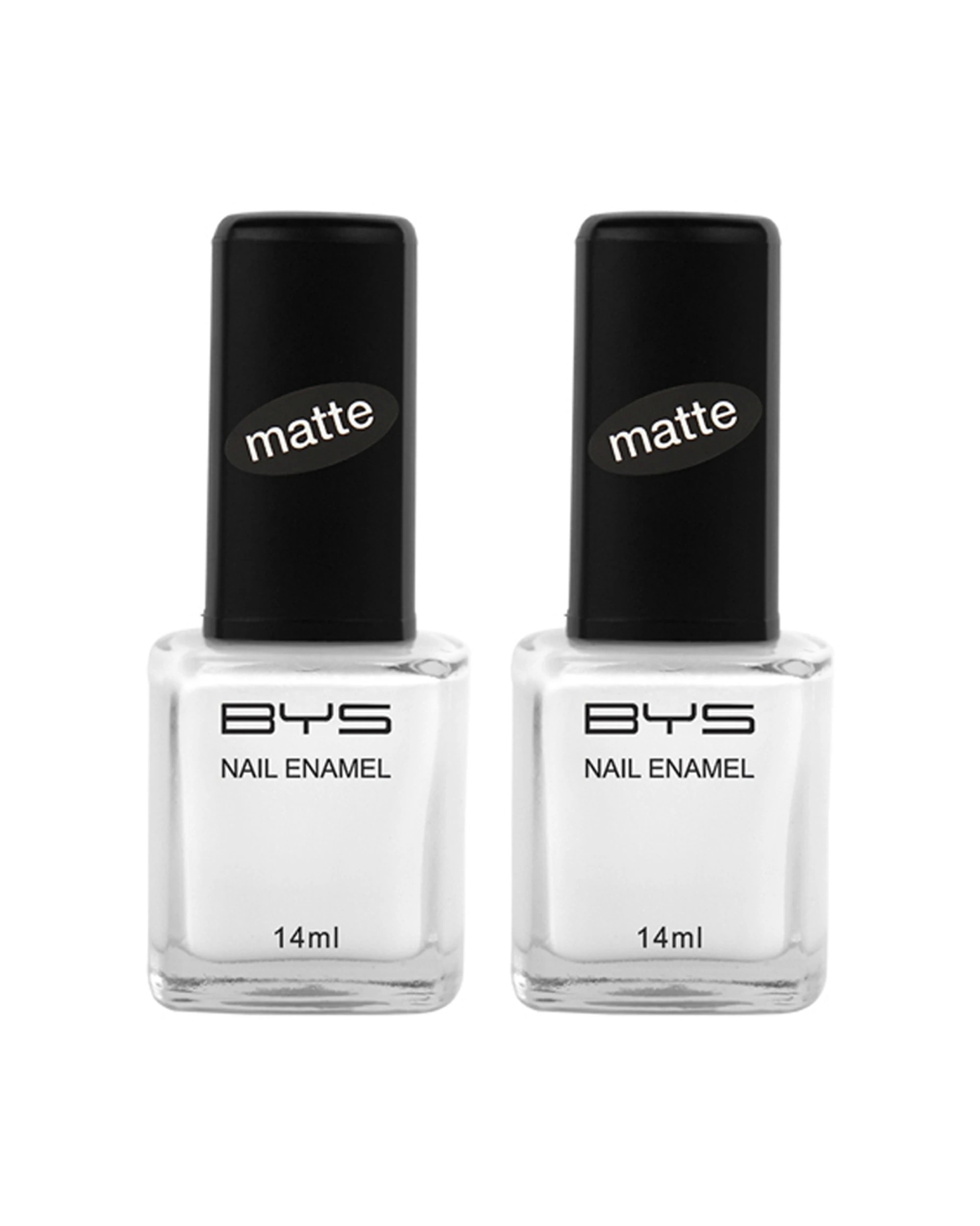 1 BYS 2PK BYS Nail Polish Long Wearing Chip Resistant Quick Dry 14ml - White, 1 of 1