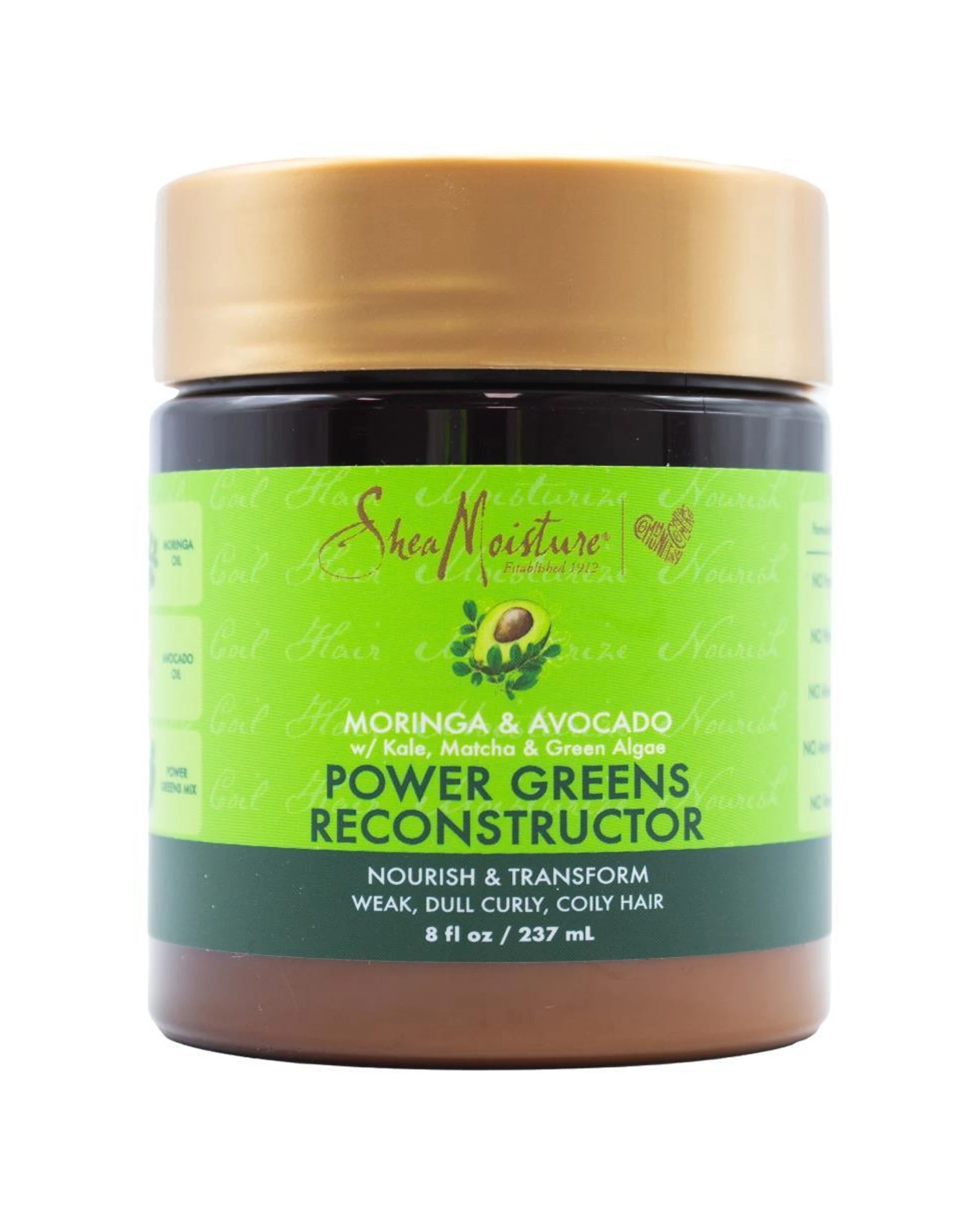 2 Shea Moisture 6PK Power Greens Hair Treatment Moringa And Avocado 237ml - Green, 2 of 4
