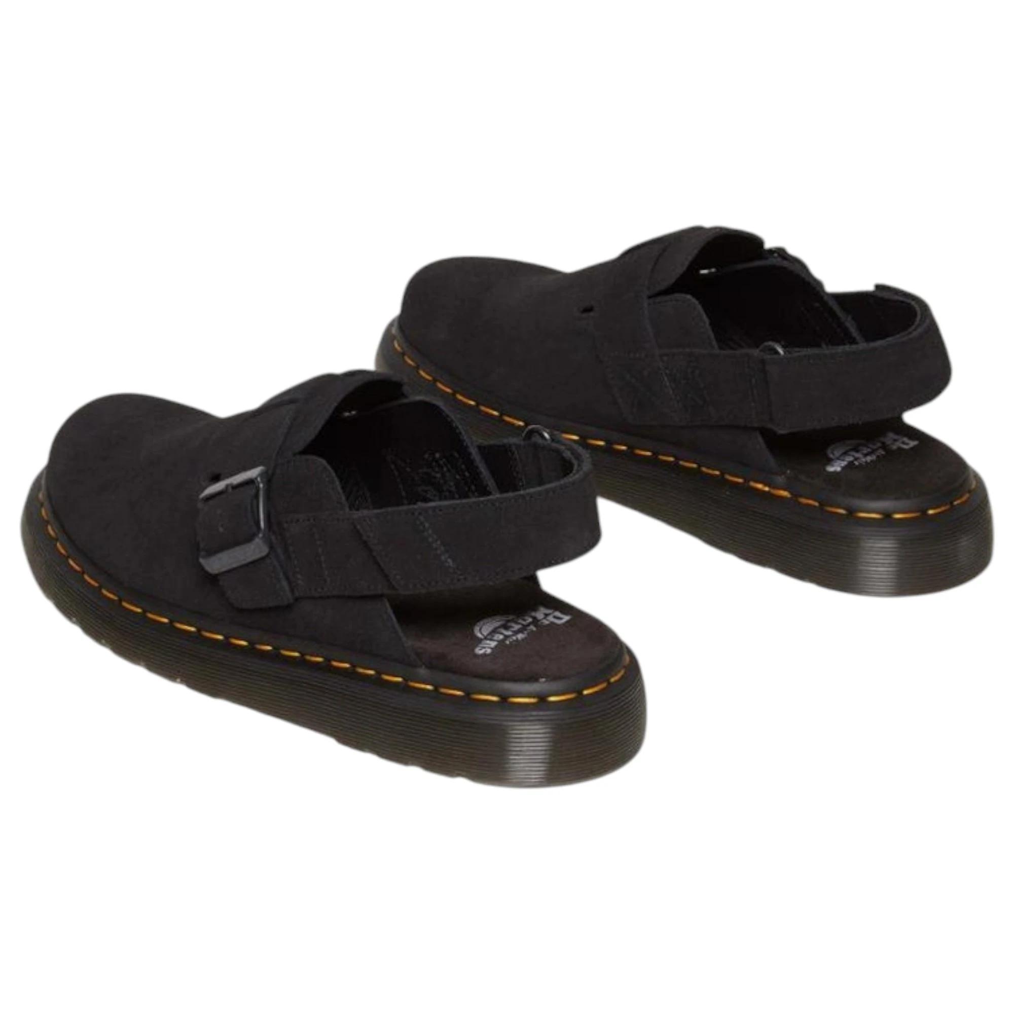 4 Dr. Martens Mens Jorge II Sandals Sling Back Shoes BLACK SUEDE, 4 of 8