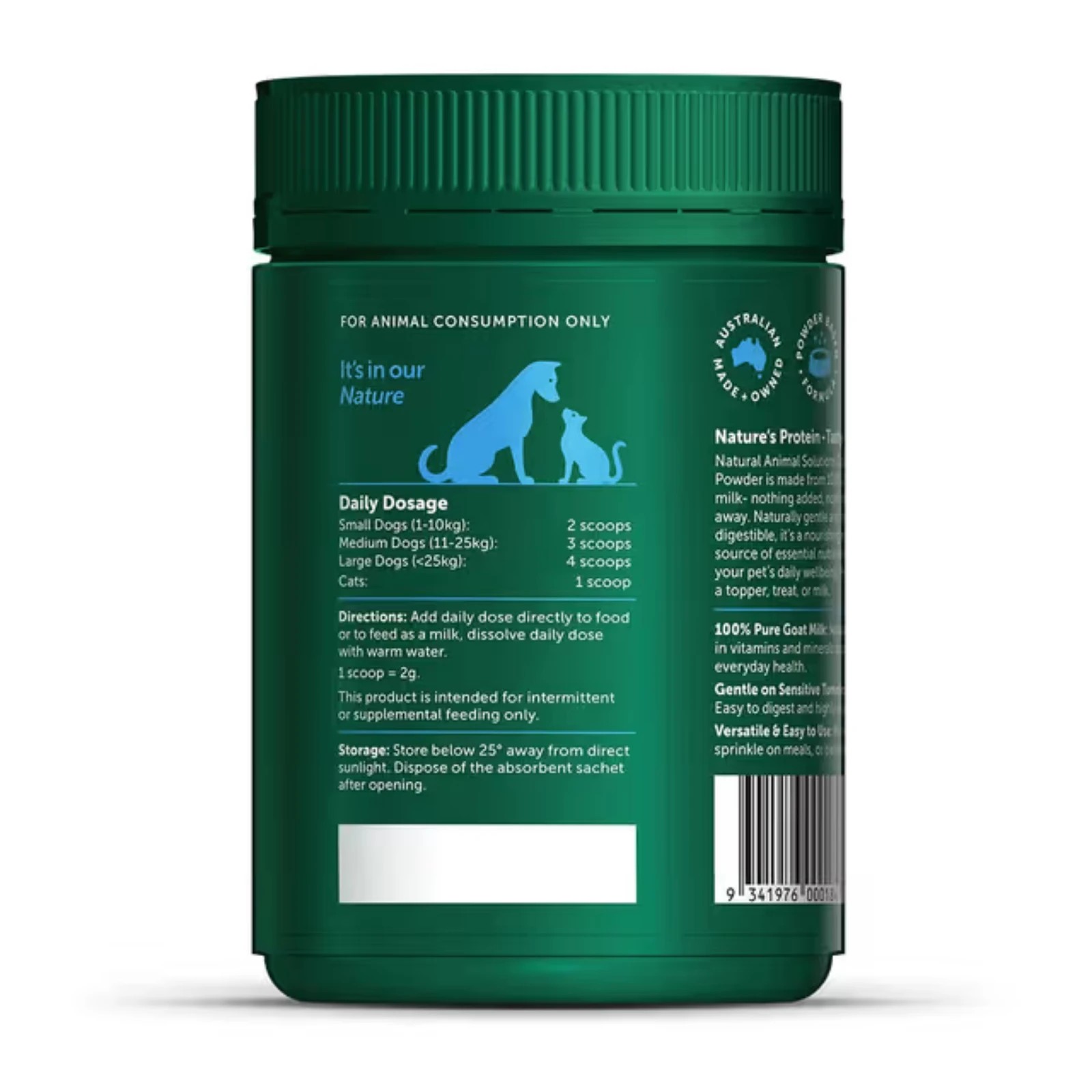 2 Natural Animal Solutions Goat Milk Powder For Dogs And Cats, 2 of 2