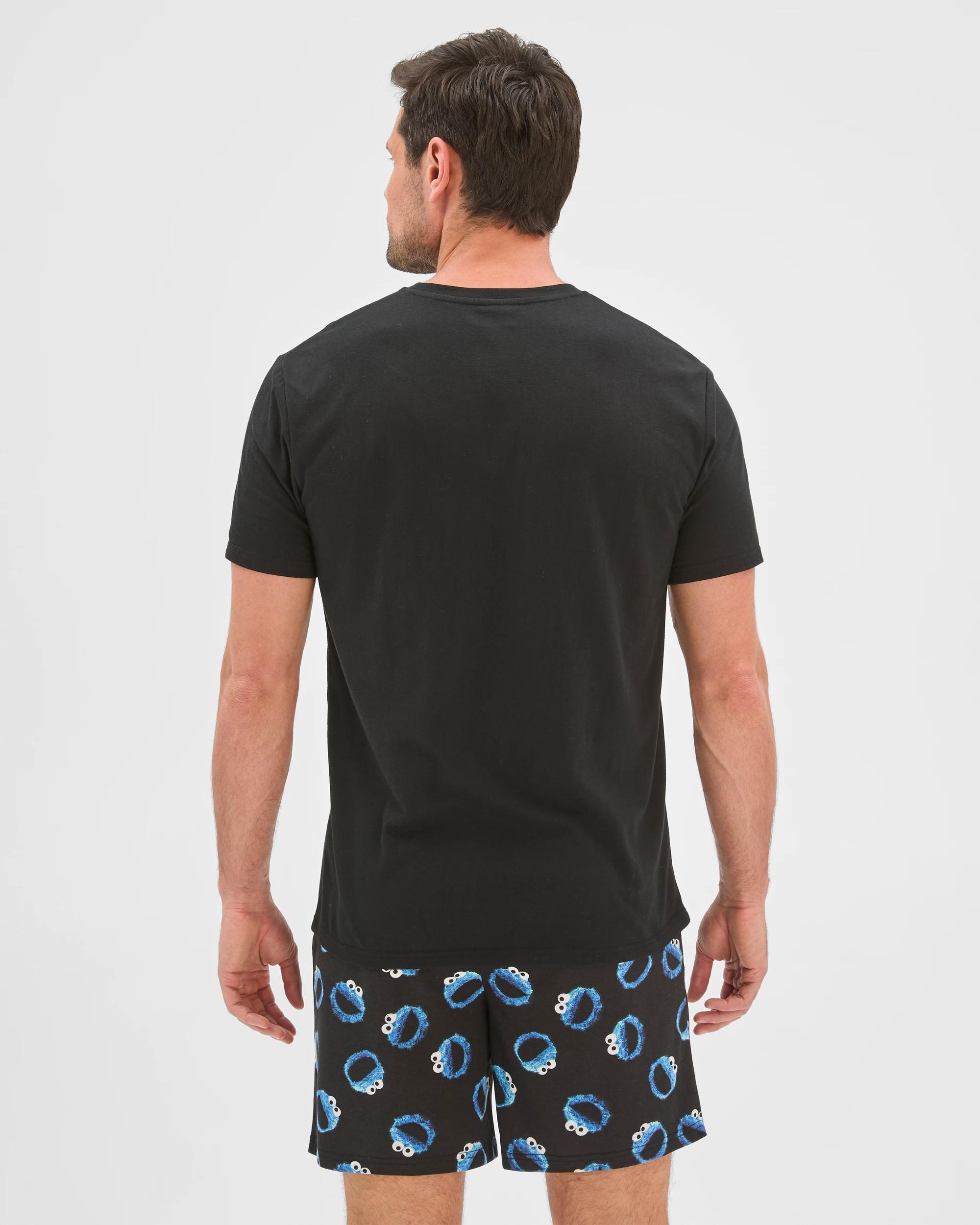 6 Sesame Street Top and Shorts Pyjama Set BLACK COOKIE MONSTER, 6 of 6