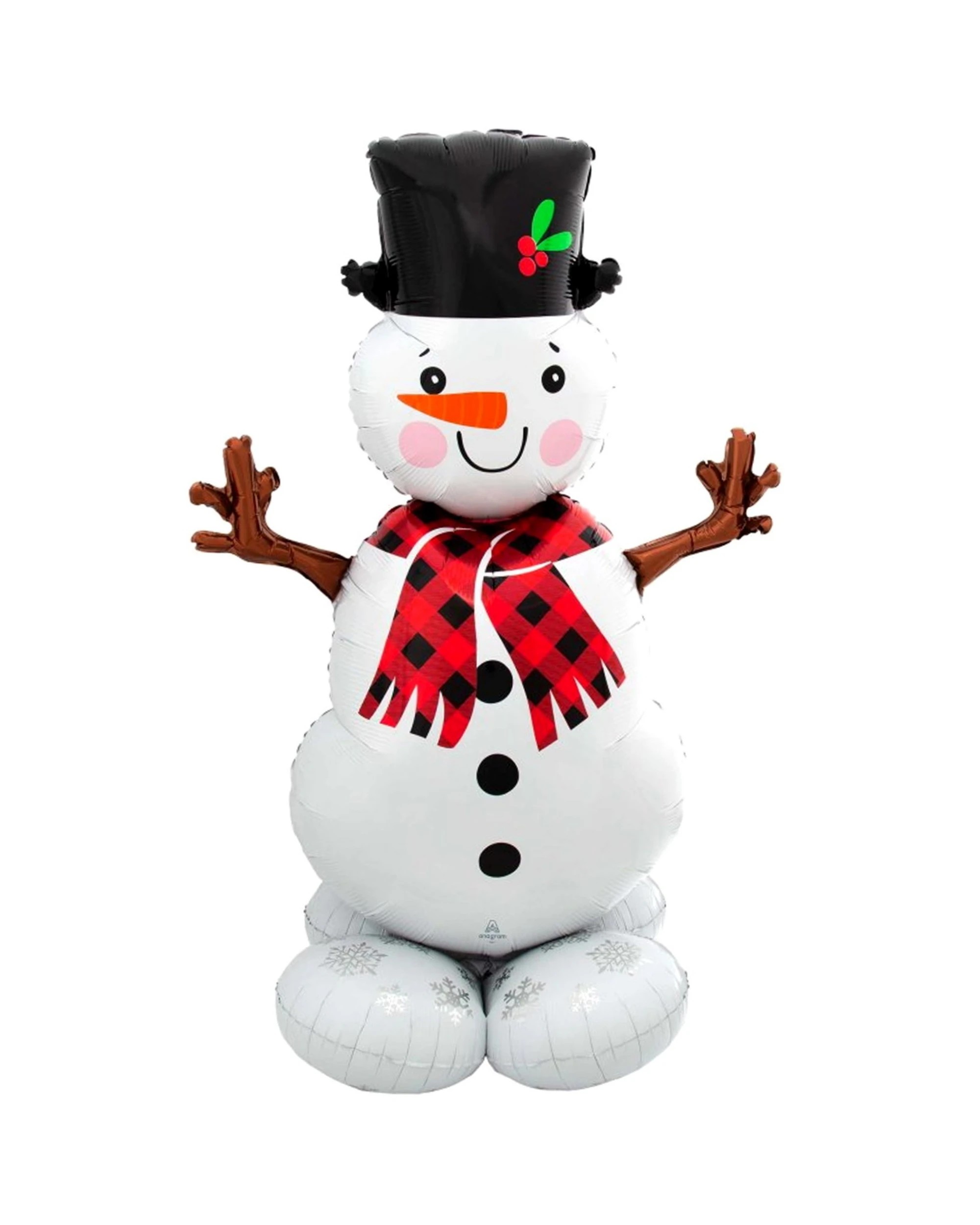 1 Anagram AirLoonz Snowman Air Fill Balloon 139cm - Multi, 1 of 1