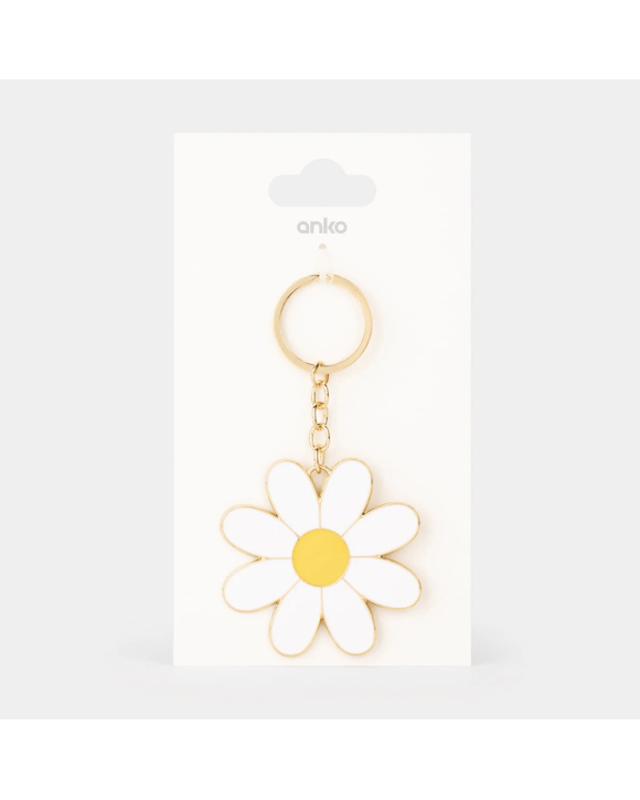 Daisy Keyring - Gold Look