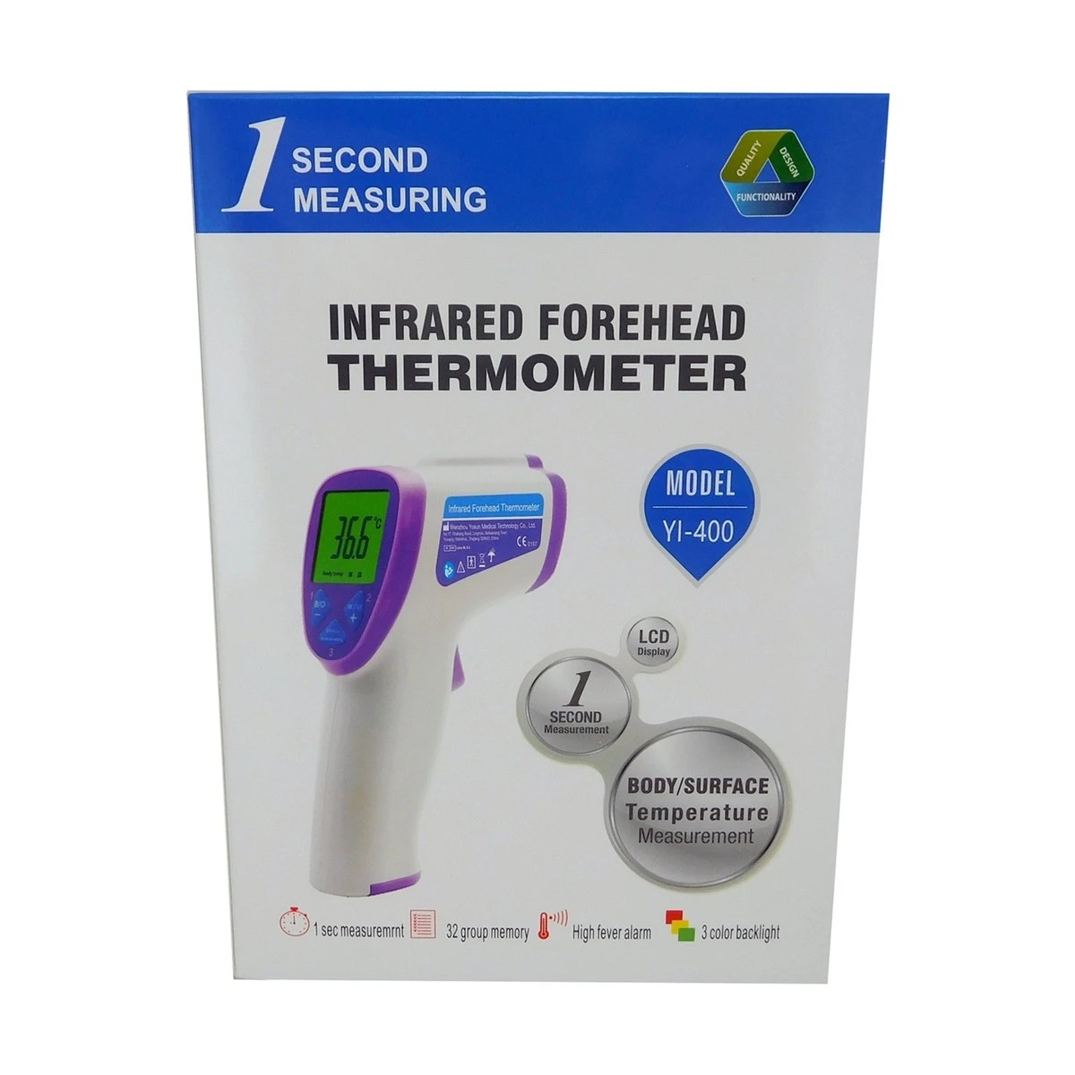 1 Infrared Forehead Thermometer, 1 of 1
