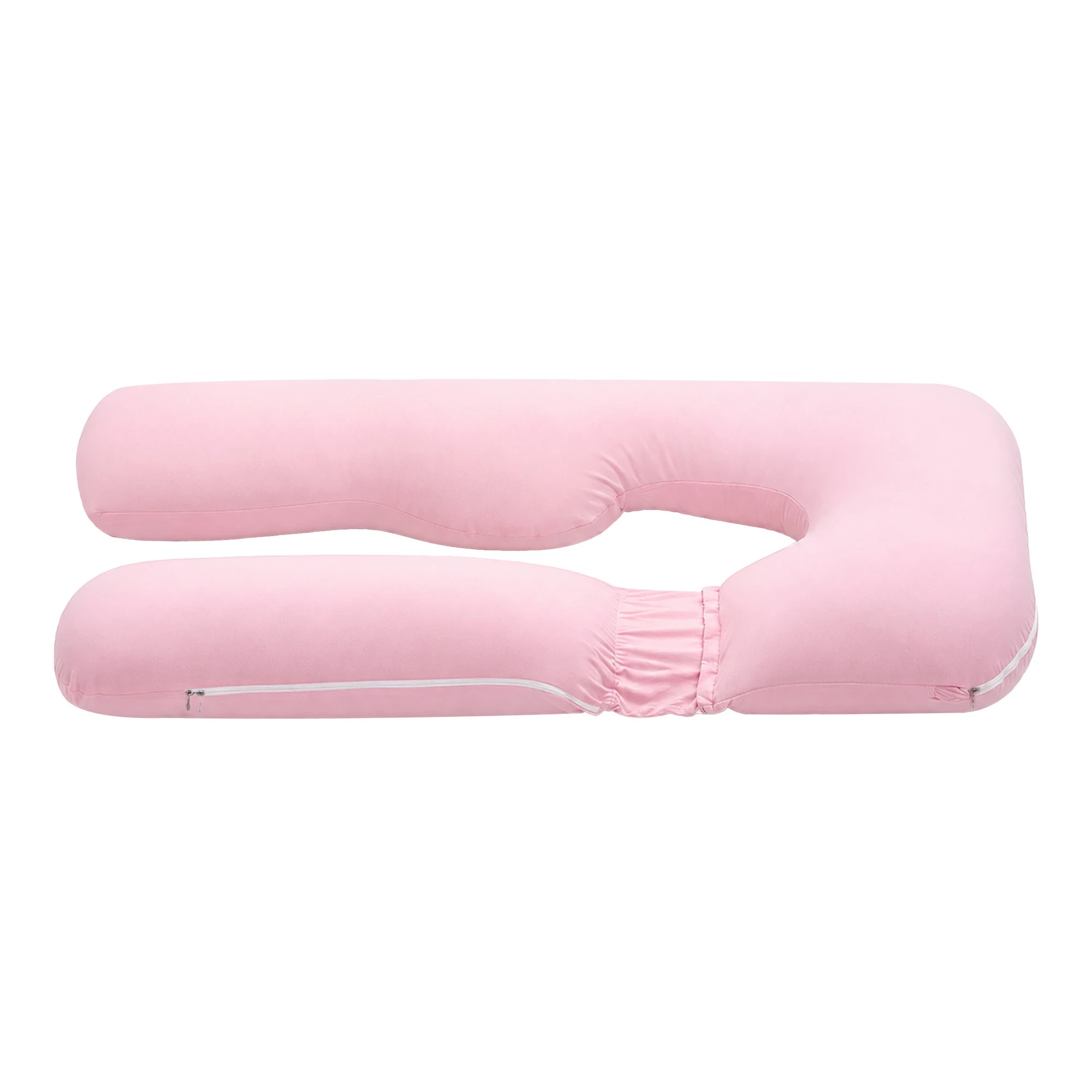 4 Giselle Bedding U-Shaped Pregnancy Pillow for Sleeping Reading with 100% Cotton - Pink, 4 of 8