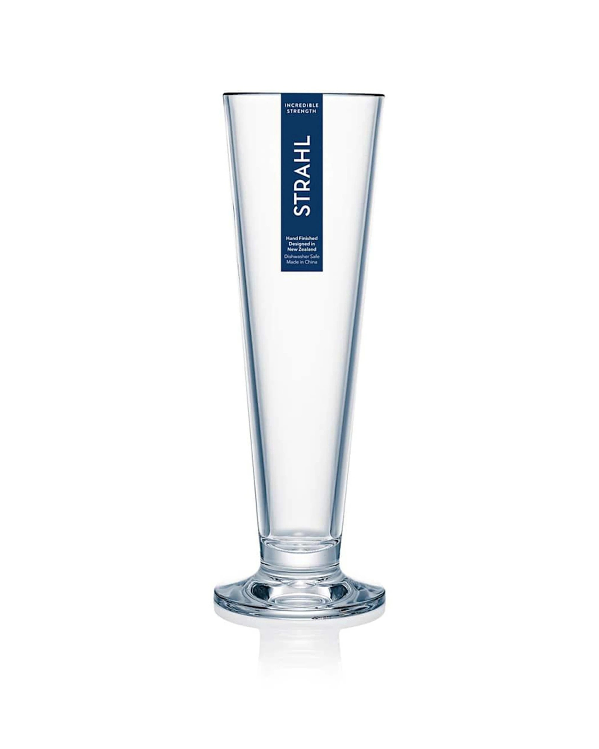 2 Strahl 4PK Polycarbonate Footed Pilsner Plastic Beer Drinkware 414ml - Clear, 2 of 4