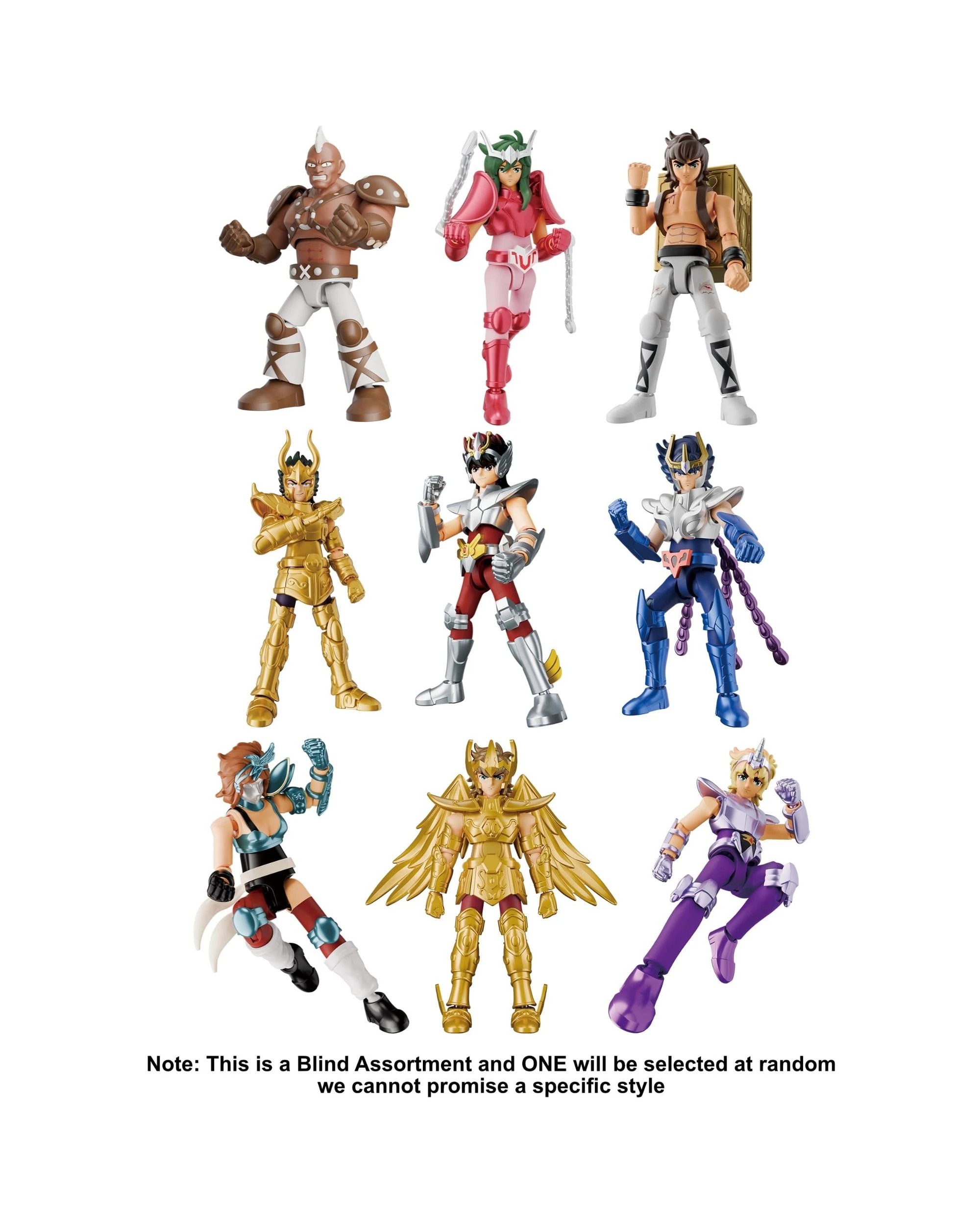 2 Blokees Saint Seiya Galaxy Version 01 The Legacy of Sagittarius Model Kit Blind Box Full Case Set of 9, 2 of 10