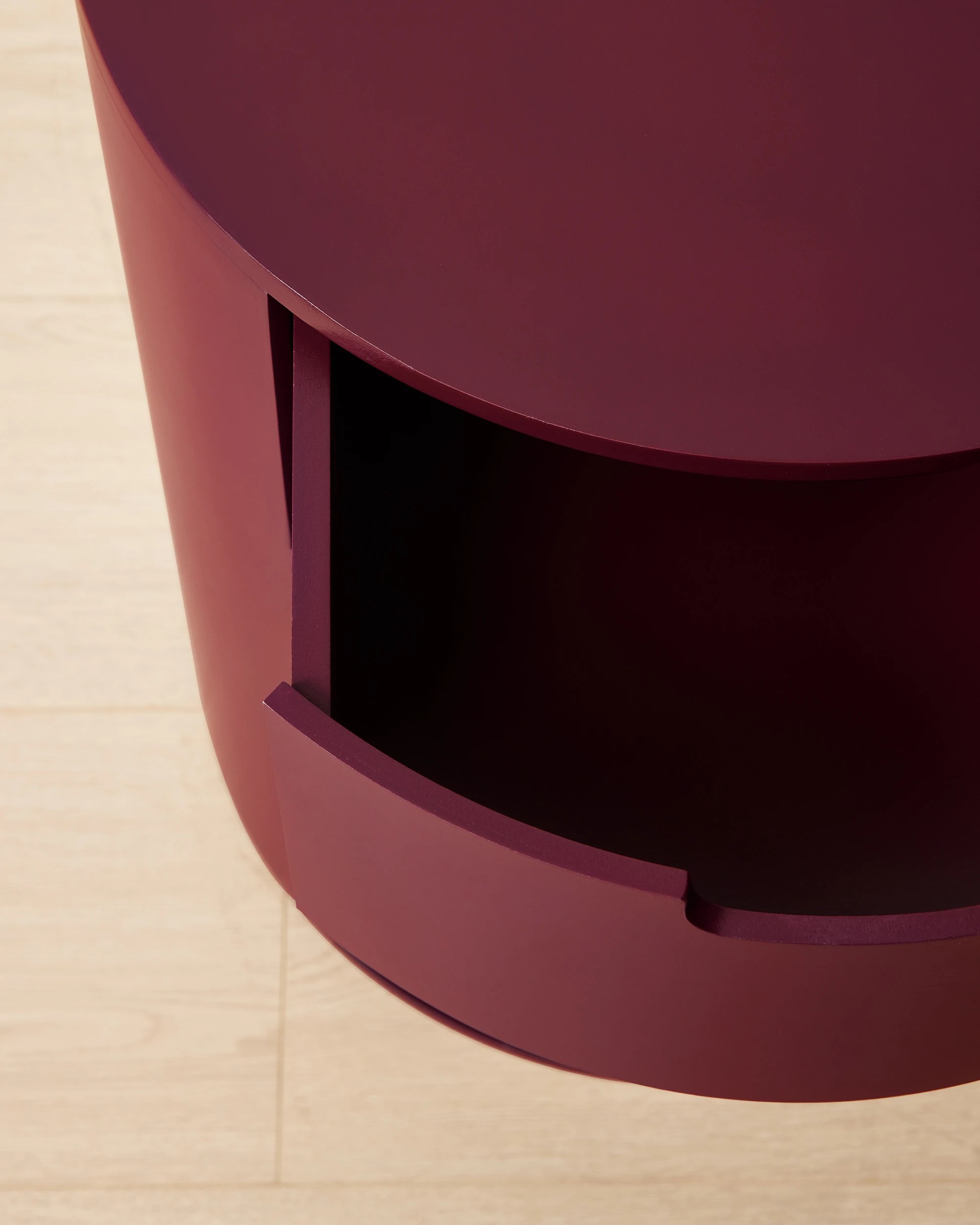 7 Chloe Bedside Table - Burgundy, 7 of 7