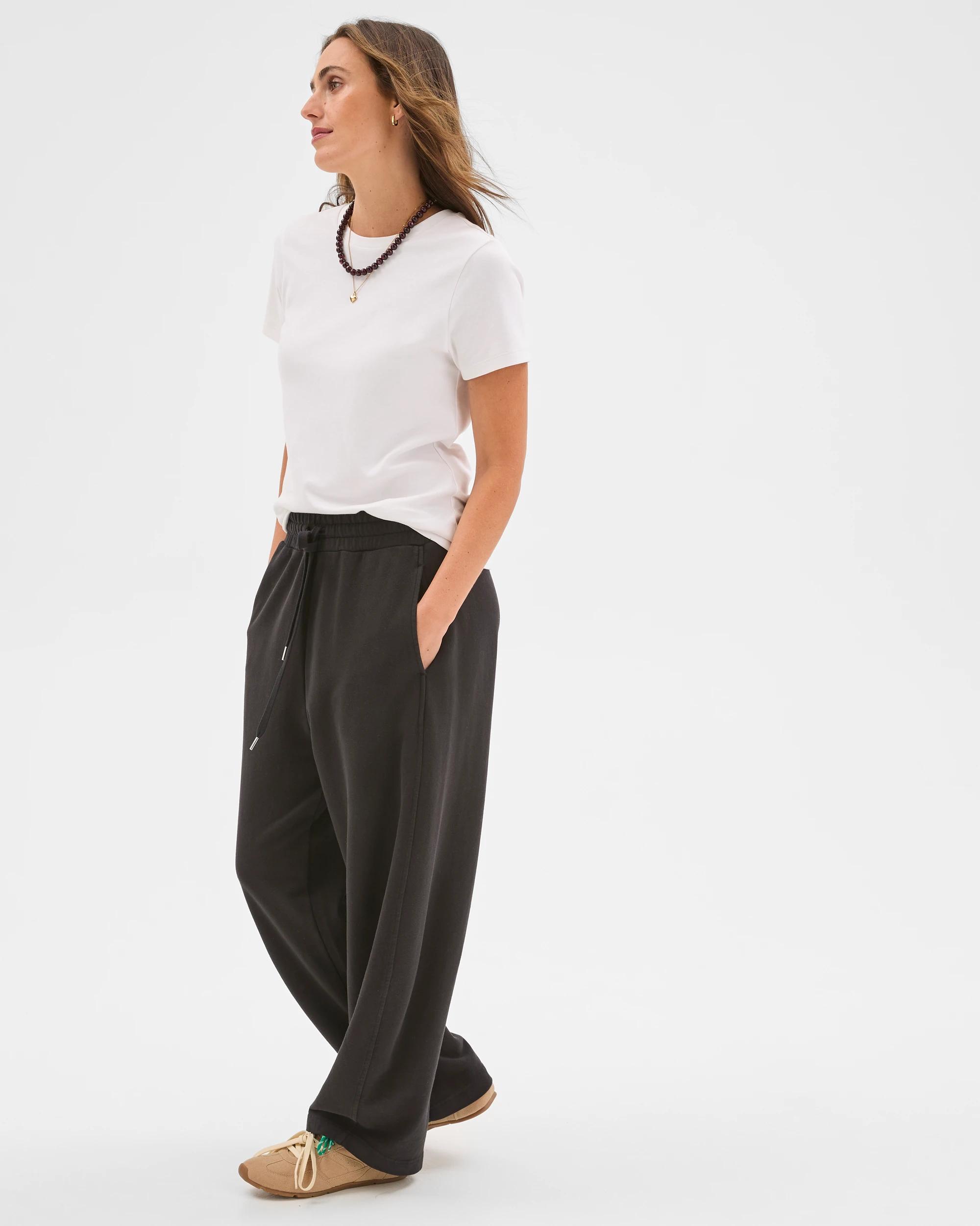 2 Target Woman Australian Cotton Barrel Leg Jogger Pants WASHED BLACK, 2 of 6