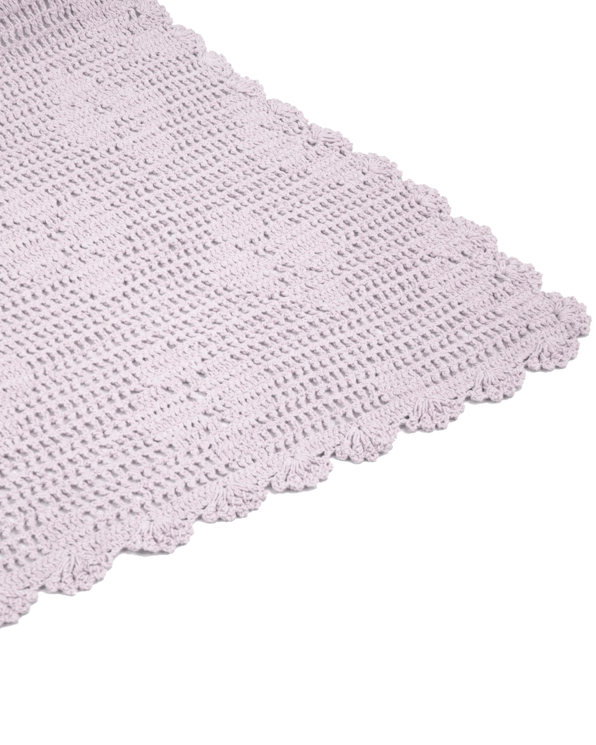 2 Bambury Callista Cotton Crochet  Throw Lilac - Purple, 2 of 2