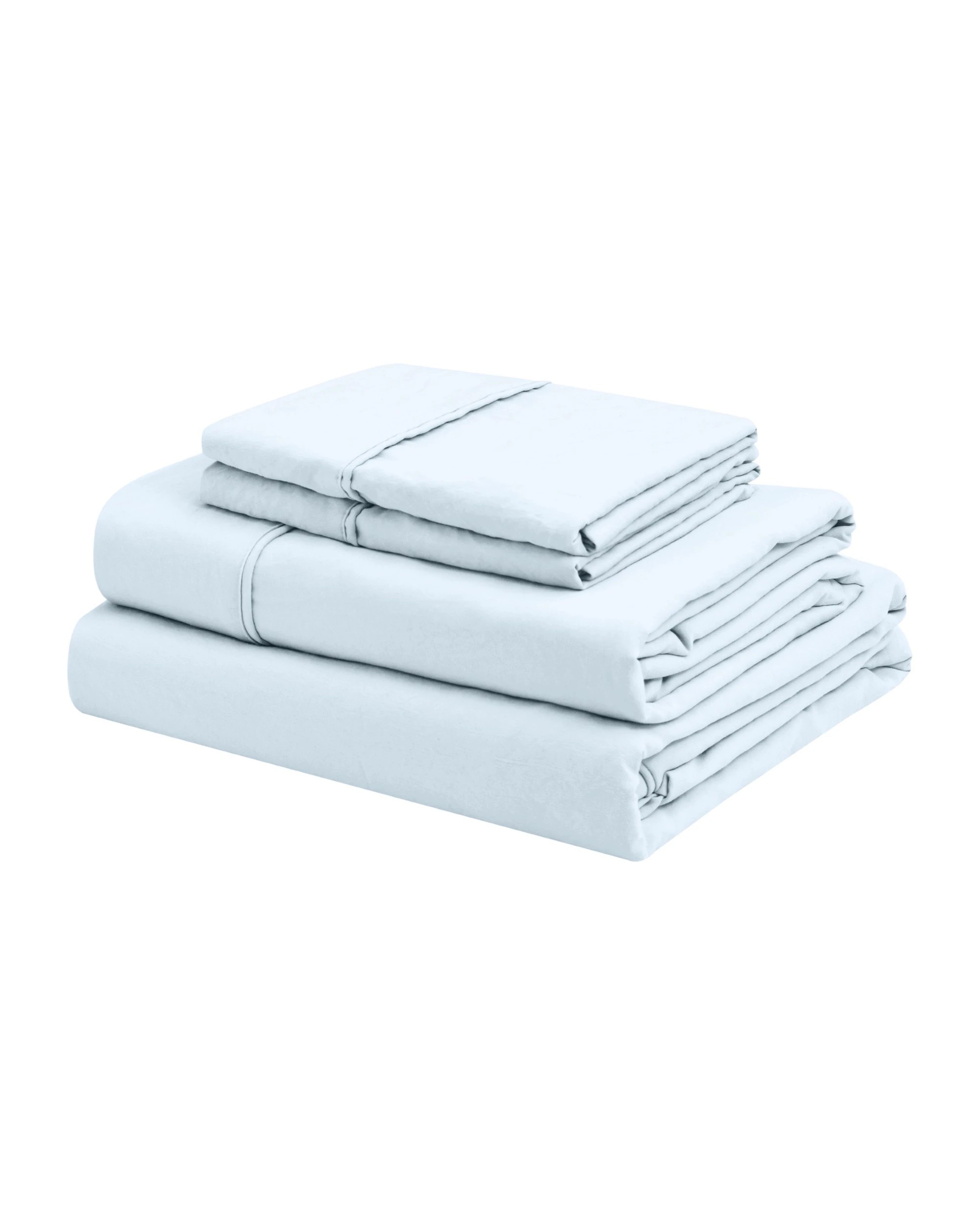 6 Dreamaker Superfine Washed Microfibre Sheet Set - Queen Bed - Ice Blue, 6 of 6