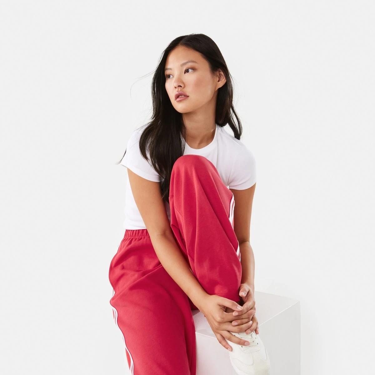 9 Side Stripe Pull On Pants Cherry Red, 9 of 10