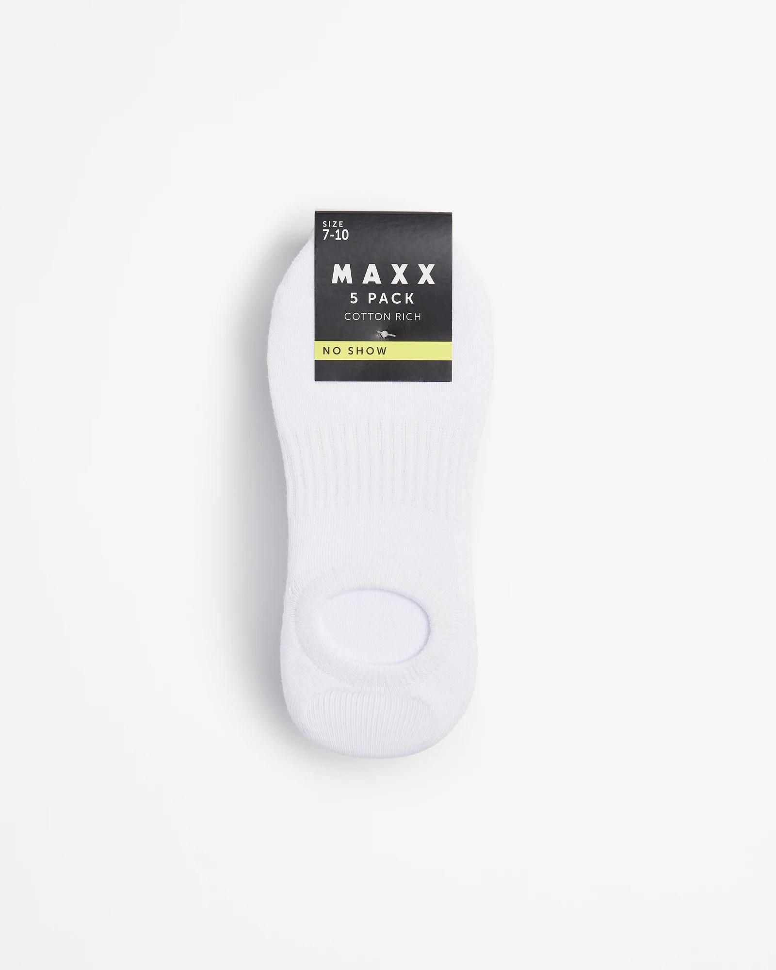 3 5 Pack No Show Socks - Maxx WHITE, 3 of 3