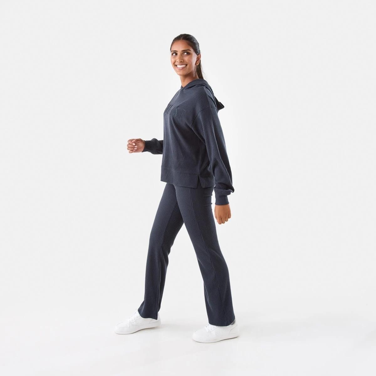 3 Everlast Womens Ribbed Luxe Hoodie Wshed Navy, 3 of 6