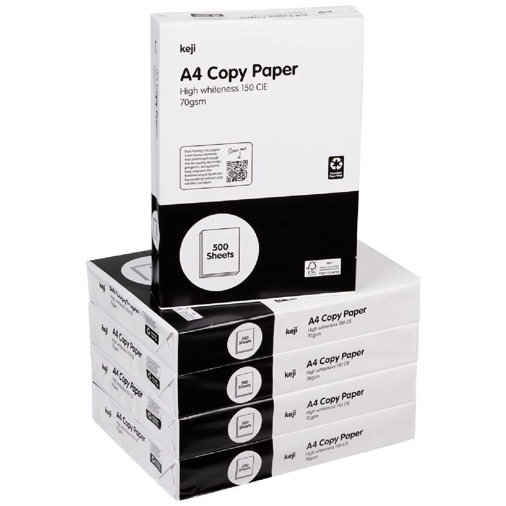 3 Keji A4 Copy Paper 70GSM 5 Ream Carton, 3 of 4