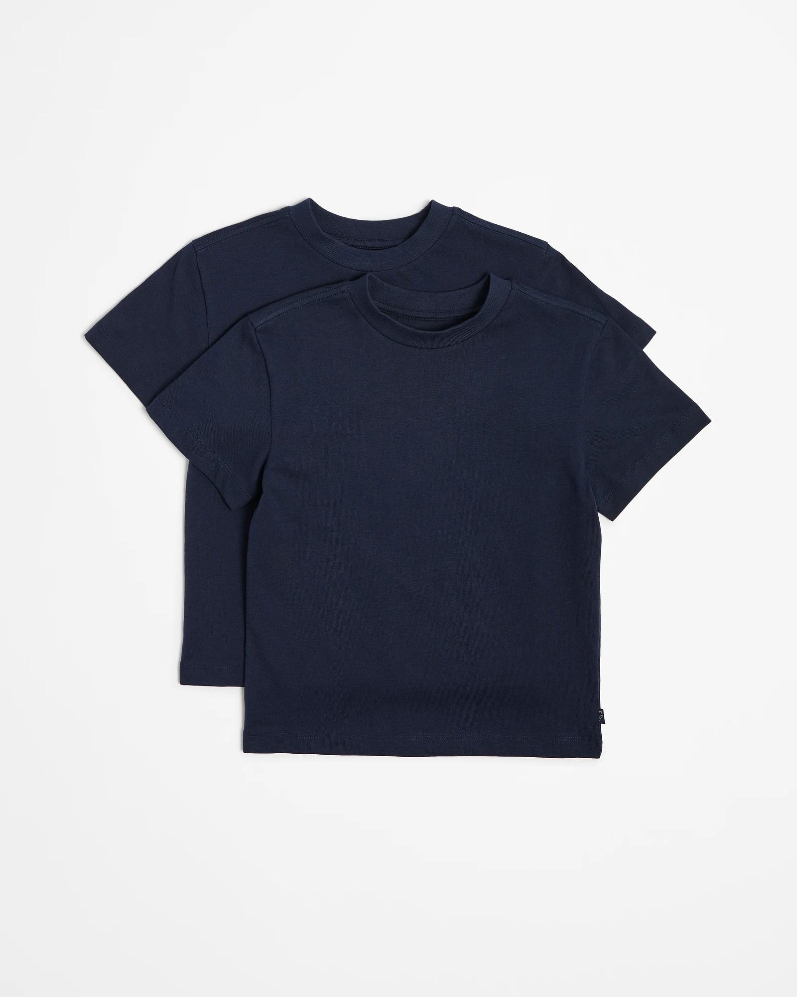 1 Target Kids Australian Cotton Short Sleeve Top 2 Pack NAVY BLUE, 1 of 5