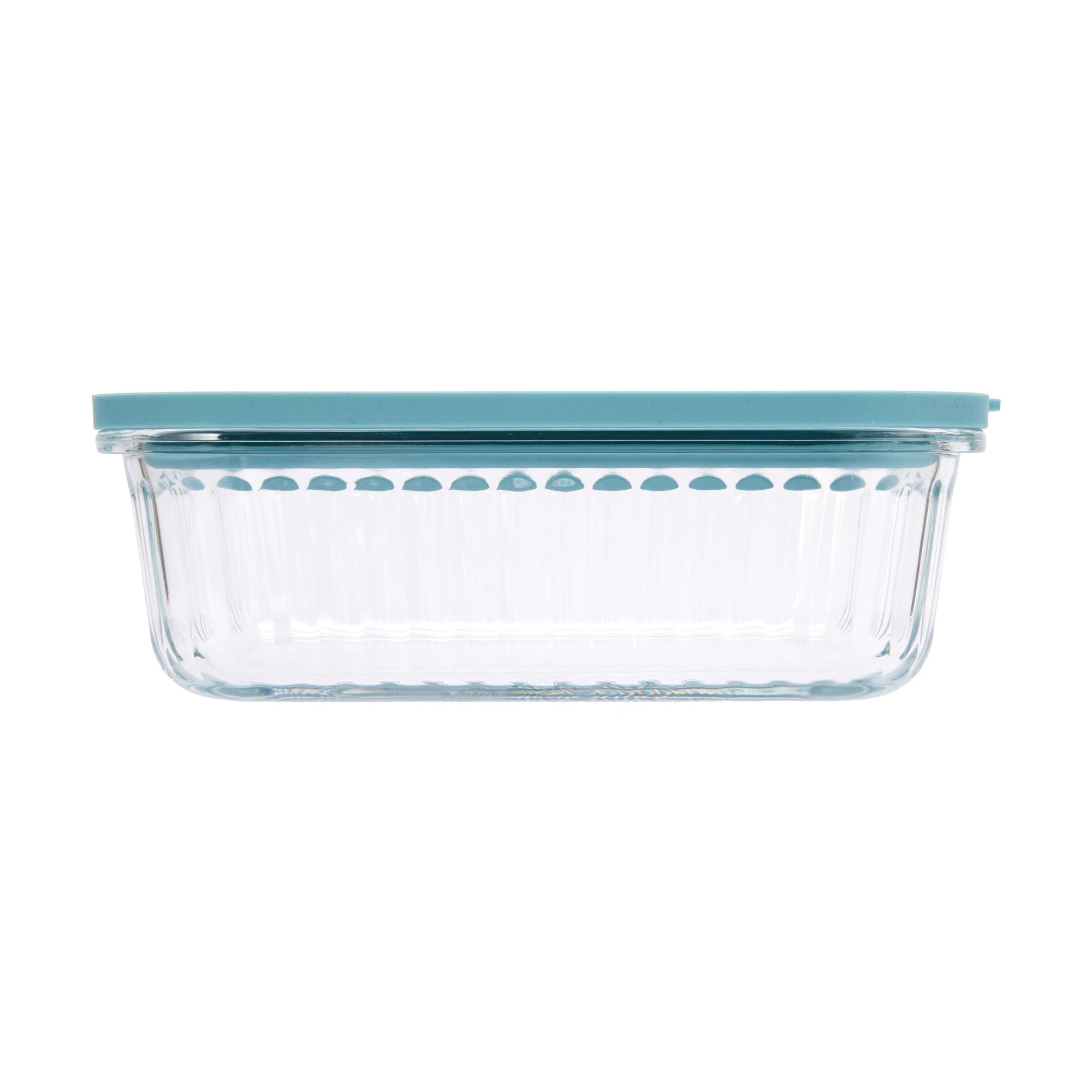 2 1L Ribbed Glass Container, 2 of 4