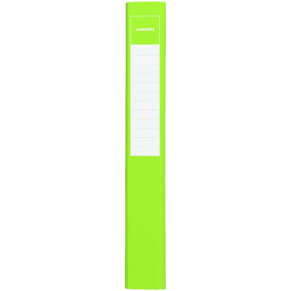 3 J.Burrows A4 Binder 2 D-Ring 25mm Gloss Green, 3 of 6