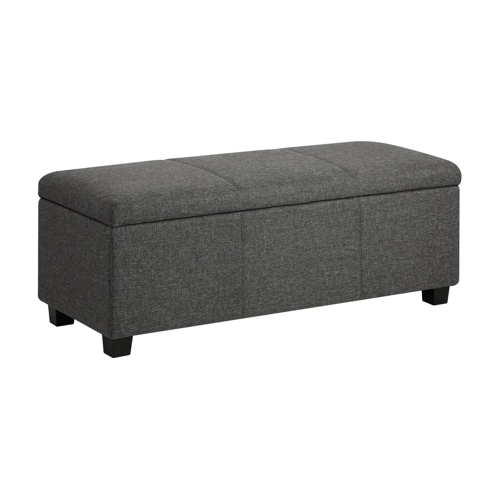6 Oikiture Storage Ottoman Blanket Box Linen Fabric Arm Foot Stool Couch Large
 - Grey, 6 of 10