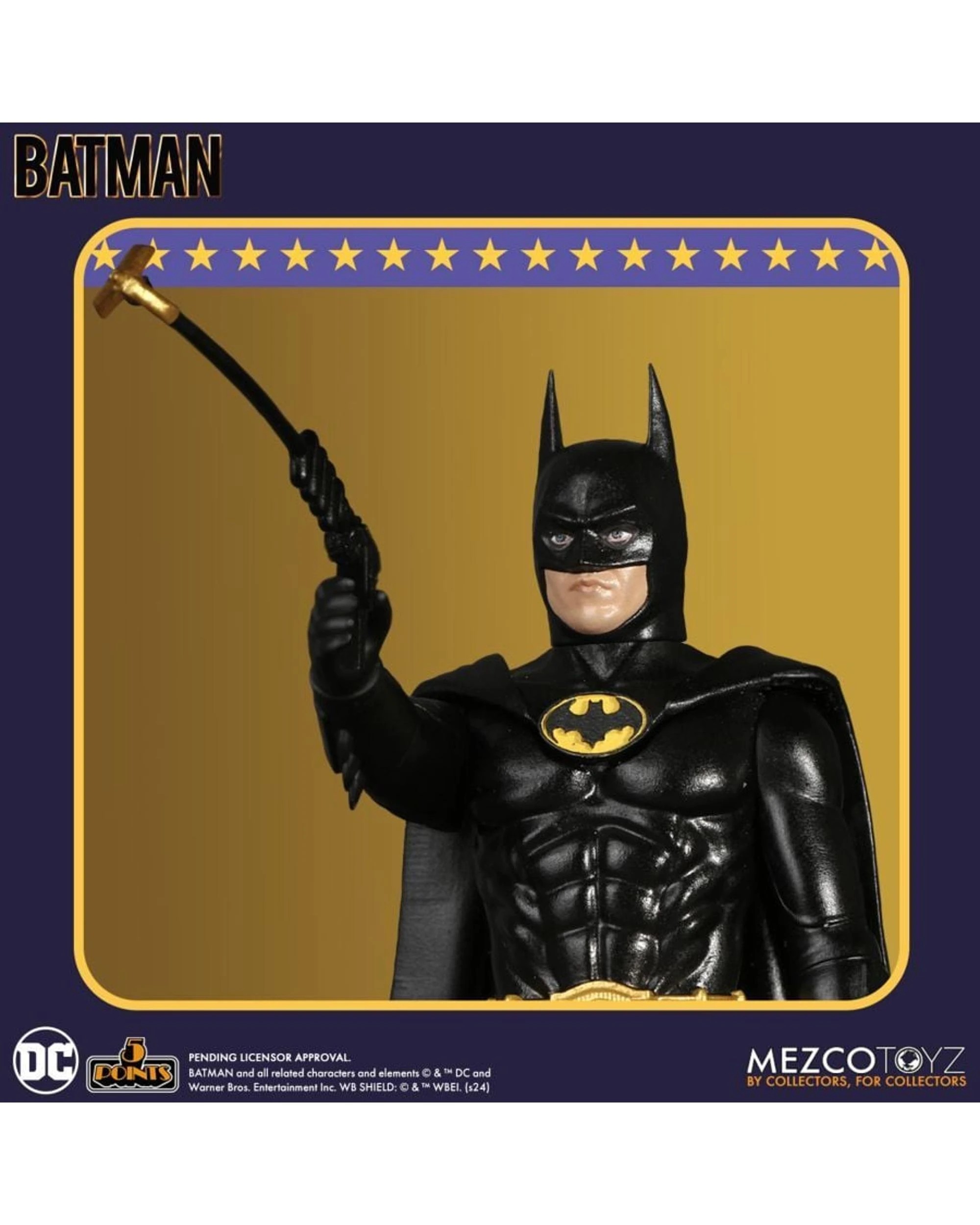 4 Mezco Toyz DC Batman 1989 5 Points Batman Action Figure, 4 of 4