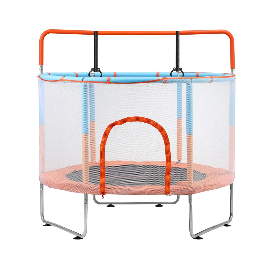 1 Mazam 60" Kids Trampoline Enclosure Safety Net Rebounder Round W/ Bar &rings
 - Multi, 1 of 10