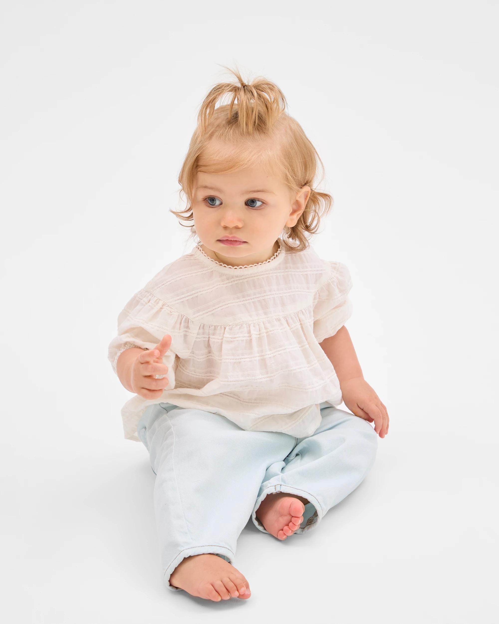 2 Target Baby Baby Barrel Leg Jeans LIGHT WASH, 2 of 4