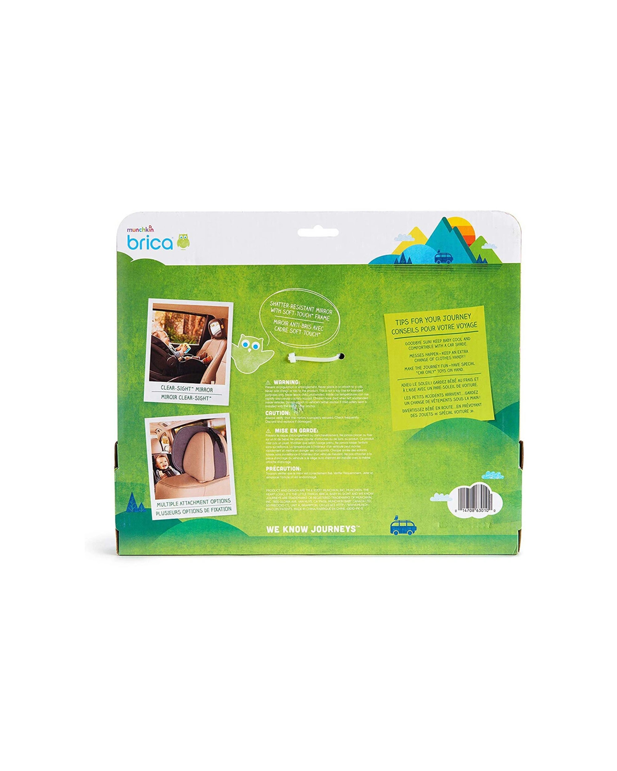 4 Munchkin BRICA Baby In-Sight Mirror Shatter-Resistant Wide-Angle Secure Fit - Black, 4 of 4