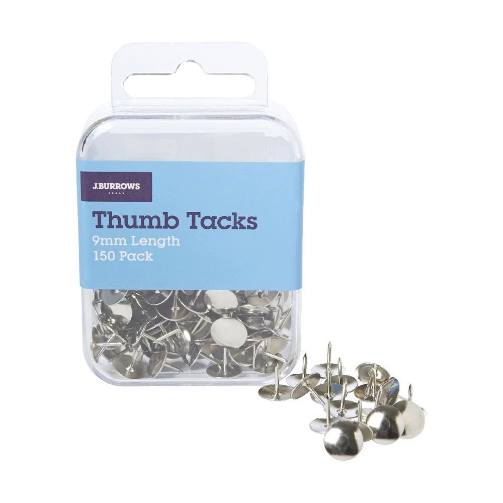 2 J.Burrows Thumb Tacks Silver 150 Pack, 2 of 3