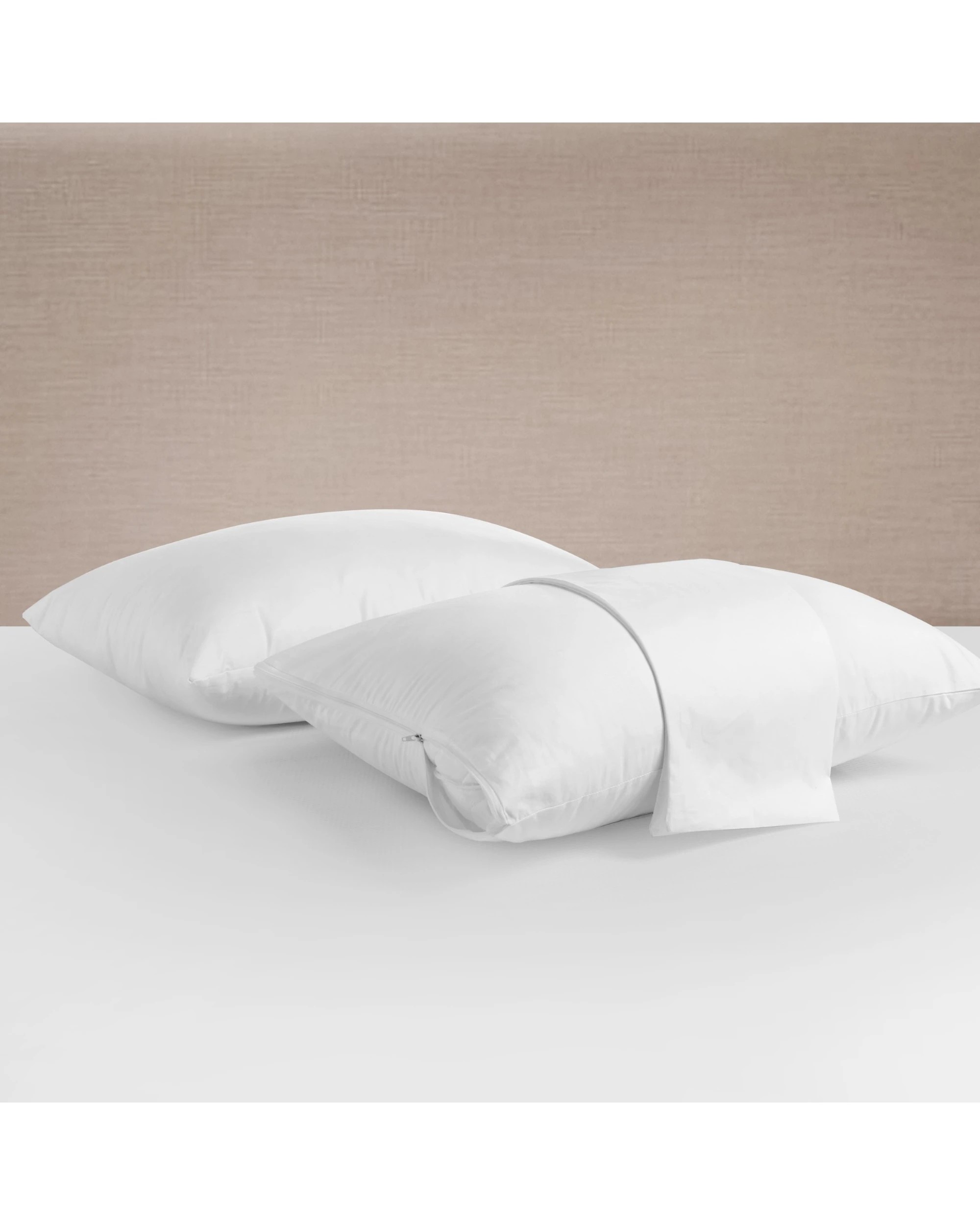 3 Dreamaker 100% Cotton Pillow Protector 48x73cm (2 Pack) - White, 3 of 6