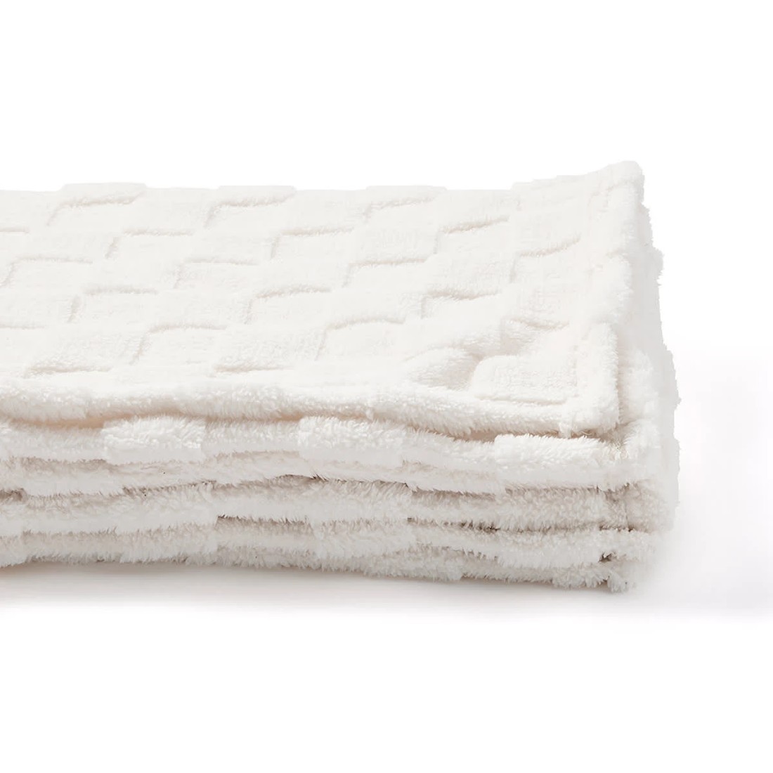 6 Soft Check Throw - Off White, 6 of 6