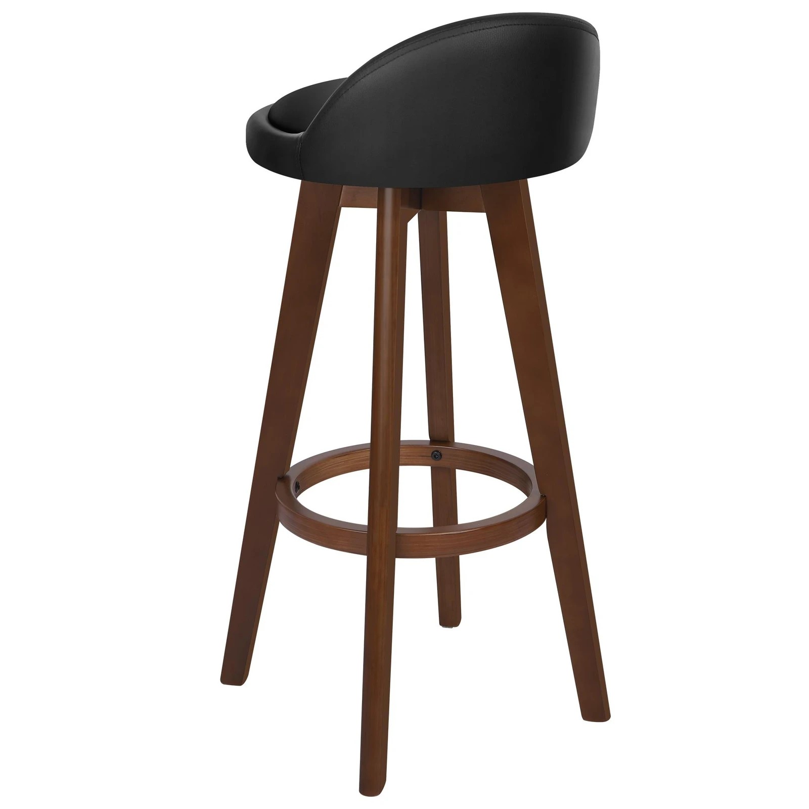 6 Alfordson 4x Bar Stools Liam Kitchen Wooden Swivel Chairs Black - Black, 6 of 10