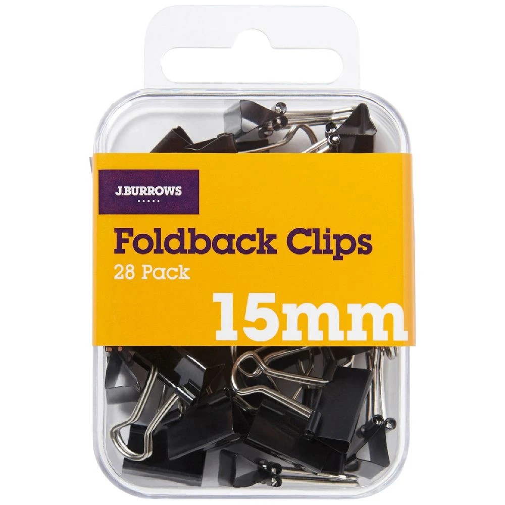 2 J.Burrows 15mm Foldback Clips 28 Pack, 2 of 3