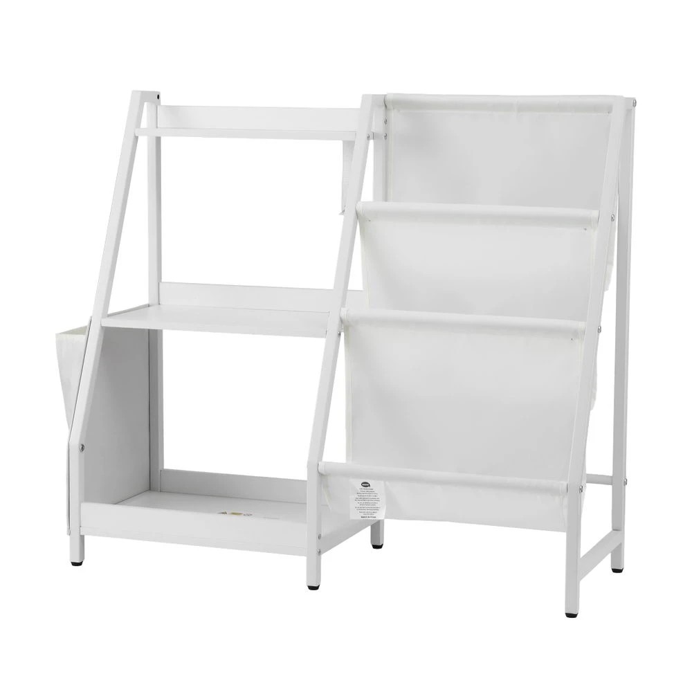 1 Keezi 3-Tier Kids Bookshelf Bookcase Children Toy Storage Organizer Rack Display Shelf - White, 1 of 7
