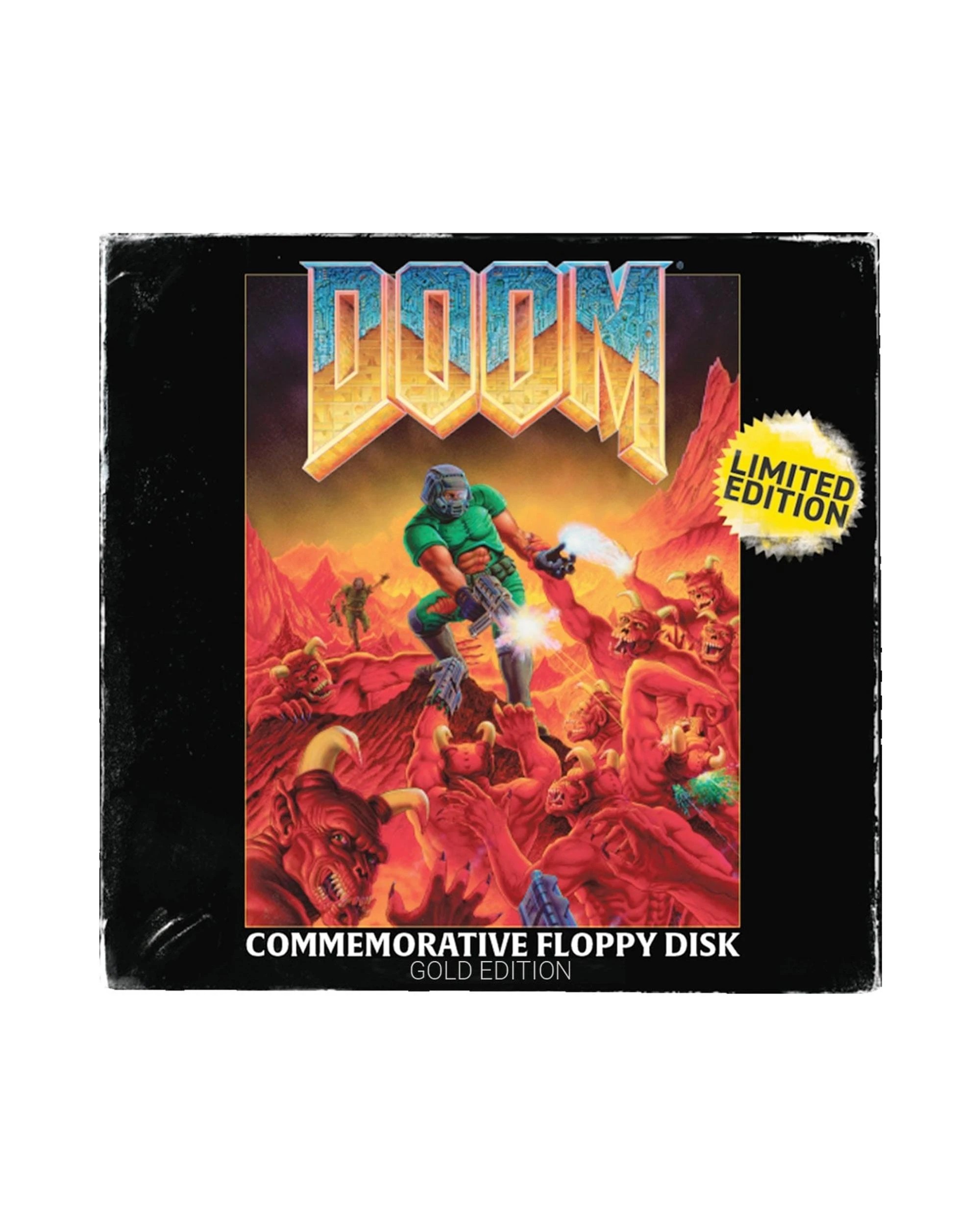 1 Fanattik DOOM Floppy Disk Limited Edition Imitation Gold Plated Replica, 1 of 9
