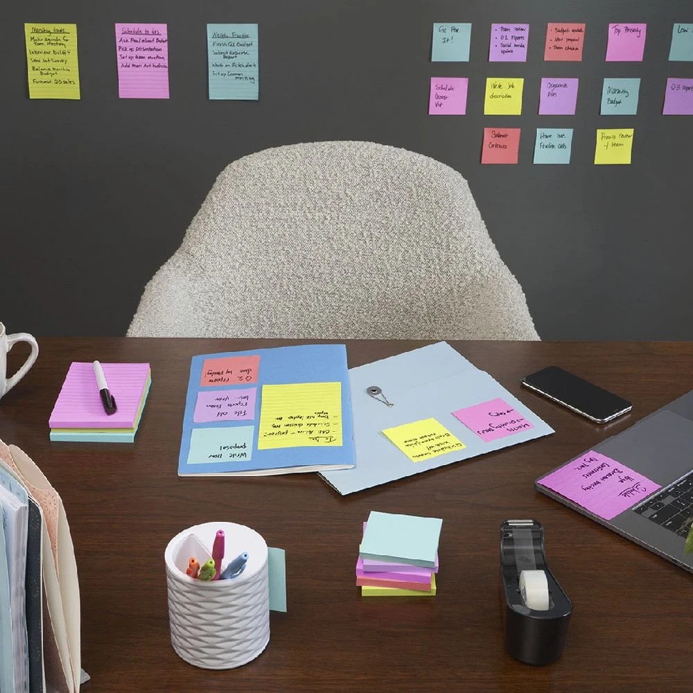 10 Post-it Super Sticky Disp Note 76x76mm Supernova Neons 6 Pack, 10 of 10
