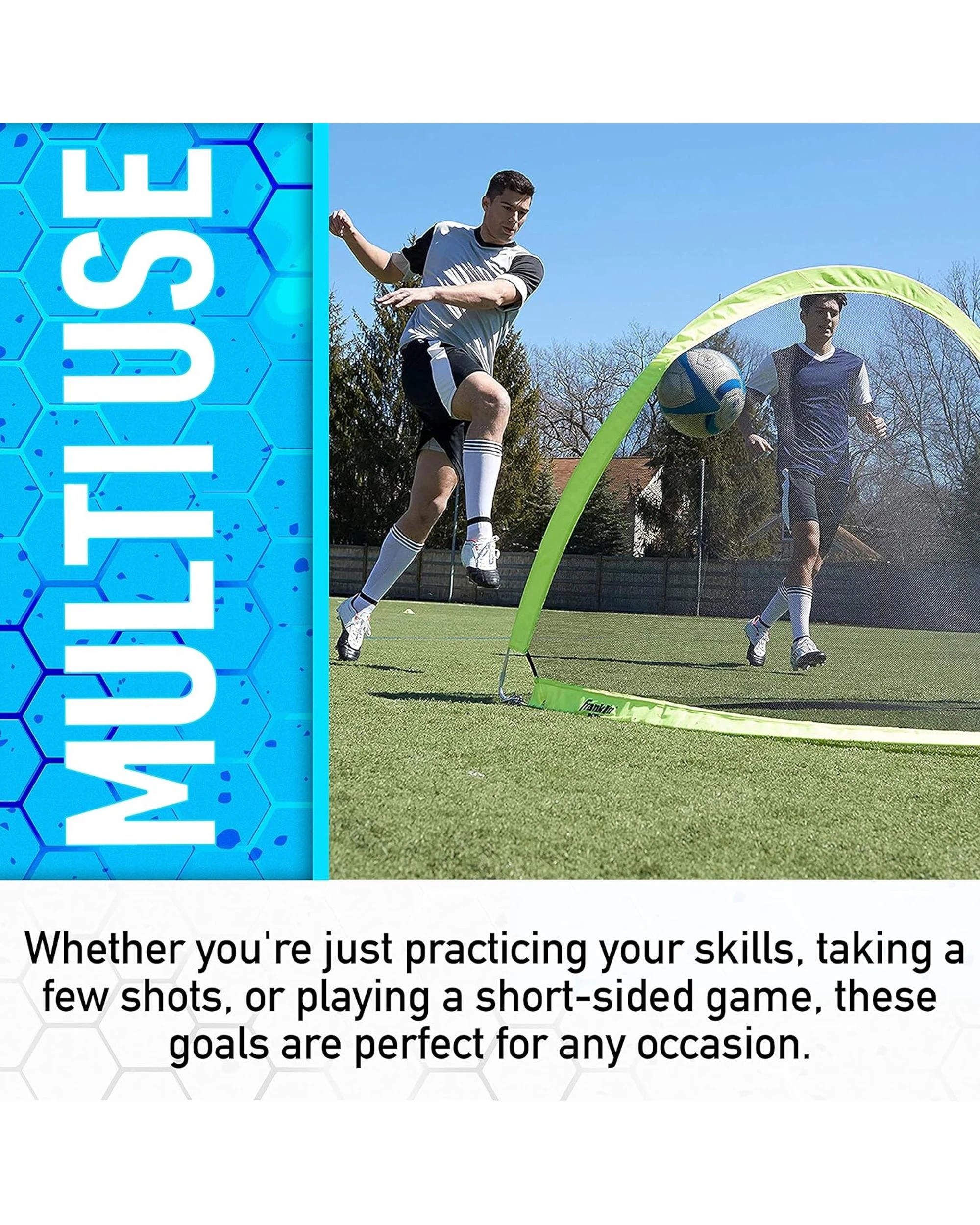 9 Franklin Sports Kids Pop Up Dome Soccer Goal 6ft x 4ft 2 Pack, 9 of 10