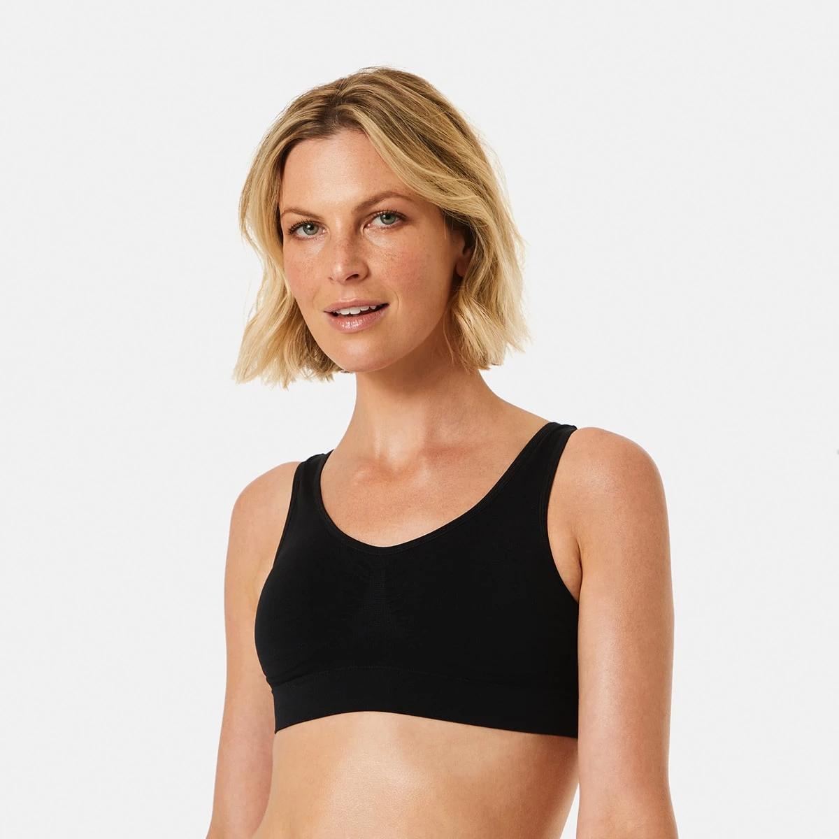 3 2 Pack Wirefree Seamfree Crop BLACK, BLACK, 3 of 7