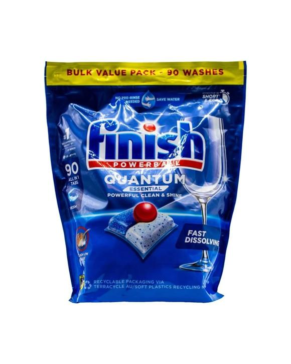 Finish Powerball Dishwasher Tablets Quantum Essential Fresh Scent 90 Pack - Blue
