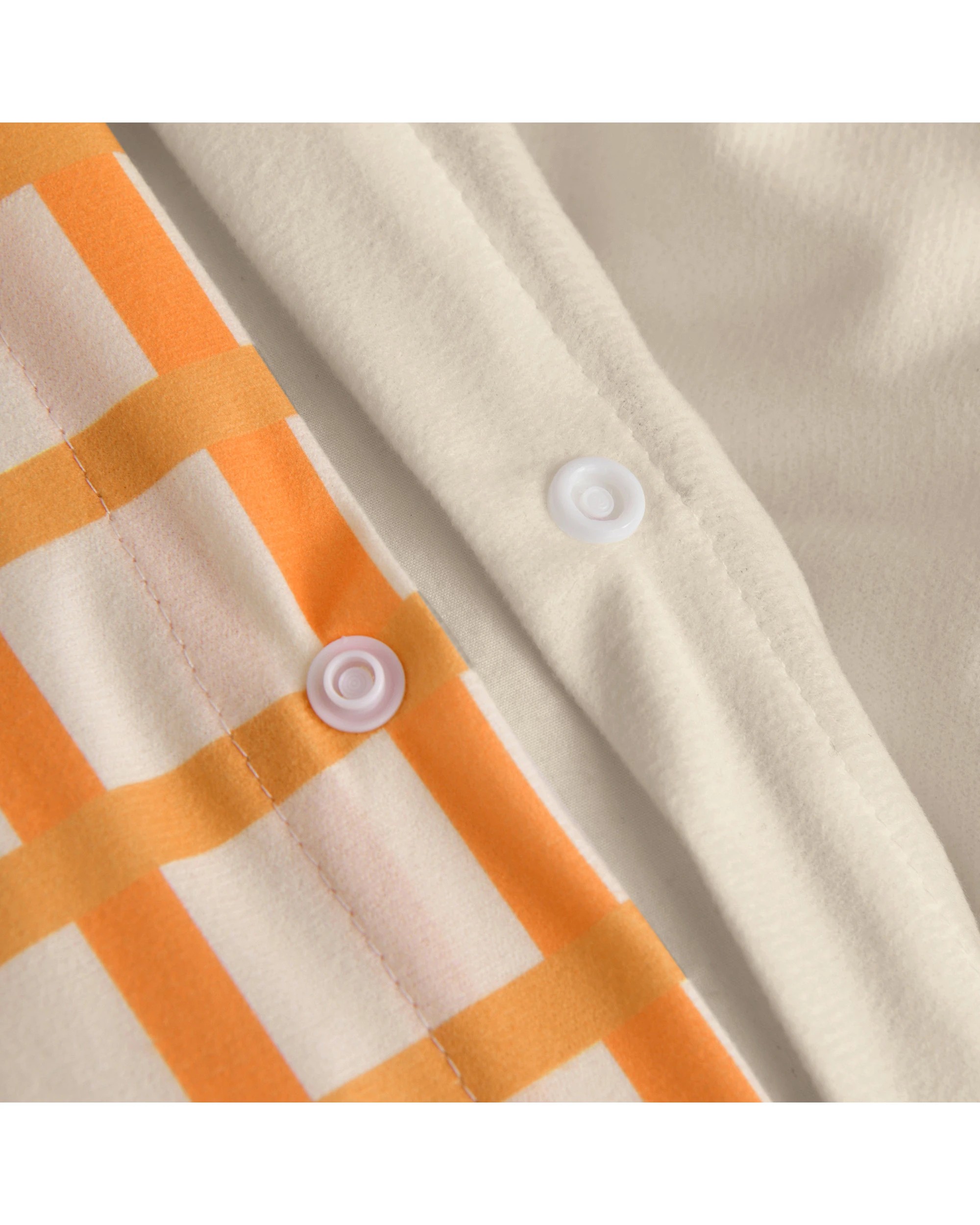 6 Dreamaker Micro Flannel Reversible Grid Quilt Cover Set - King Bed - Chai, 6 of 9