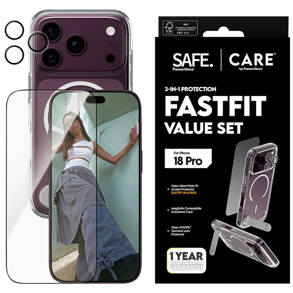 2 PanzerGlass 3-in-1 Protector Bundle iPhone 18 Pro, 2 of 5
