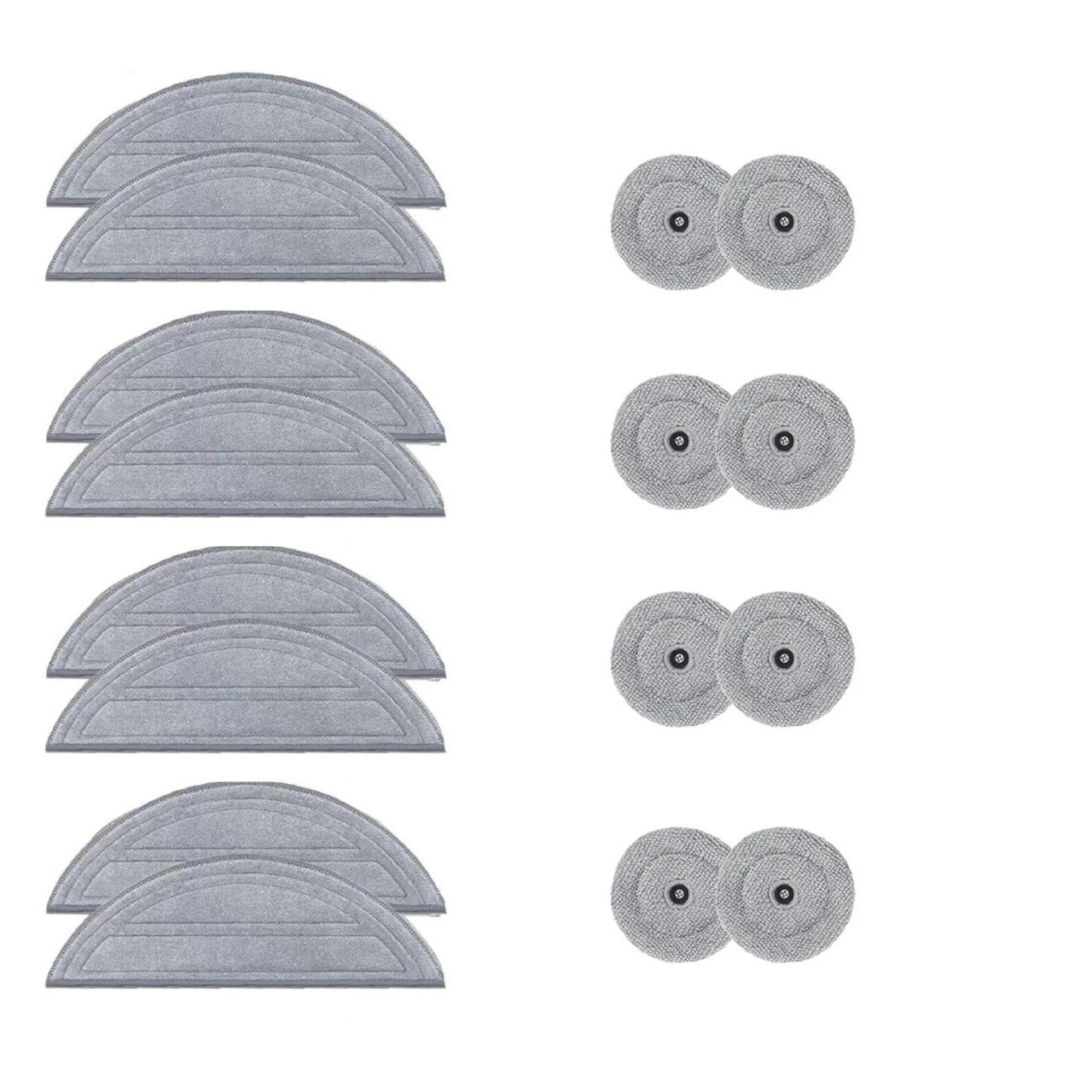 1 Hygieia 8x Mopping Pads For Roborock Saros 10 Robot Vacuum Cleaners - Grey, 1 of 1