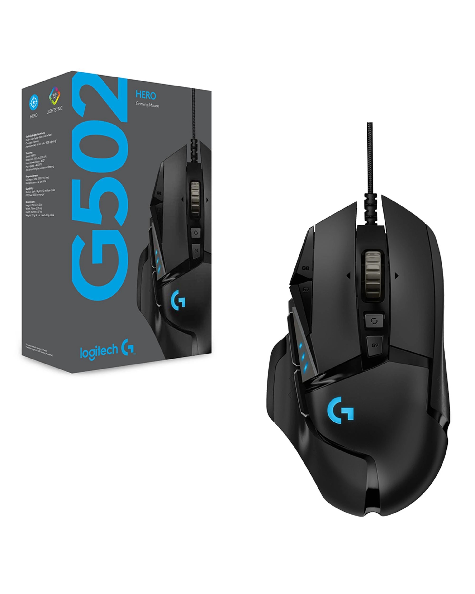 1 Logitech G502 Hero High Performance Gaming Mouse, 1 of 9
