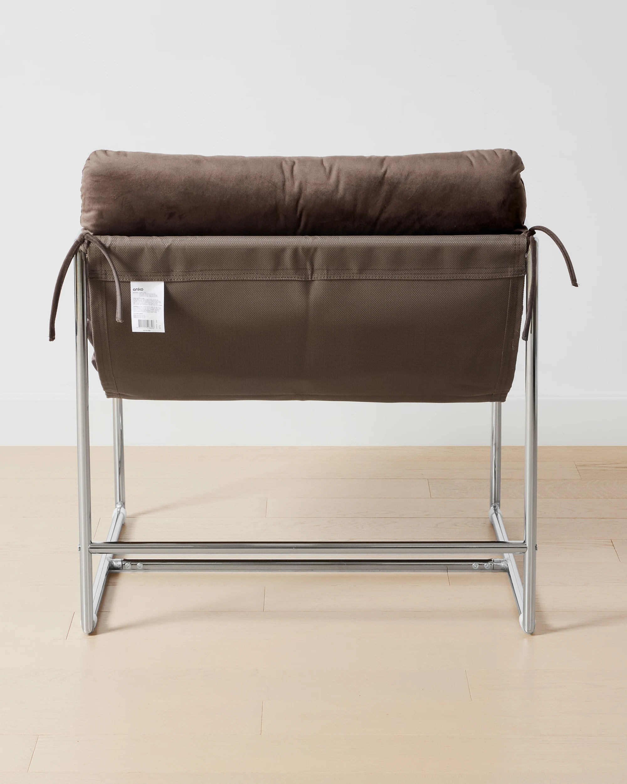 4 Aleks Chrome Lounge Chair - Chocolate, 4 of 7