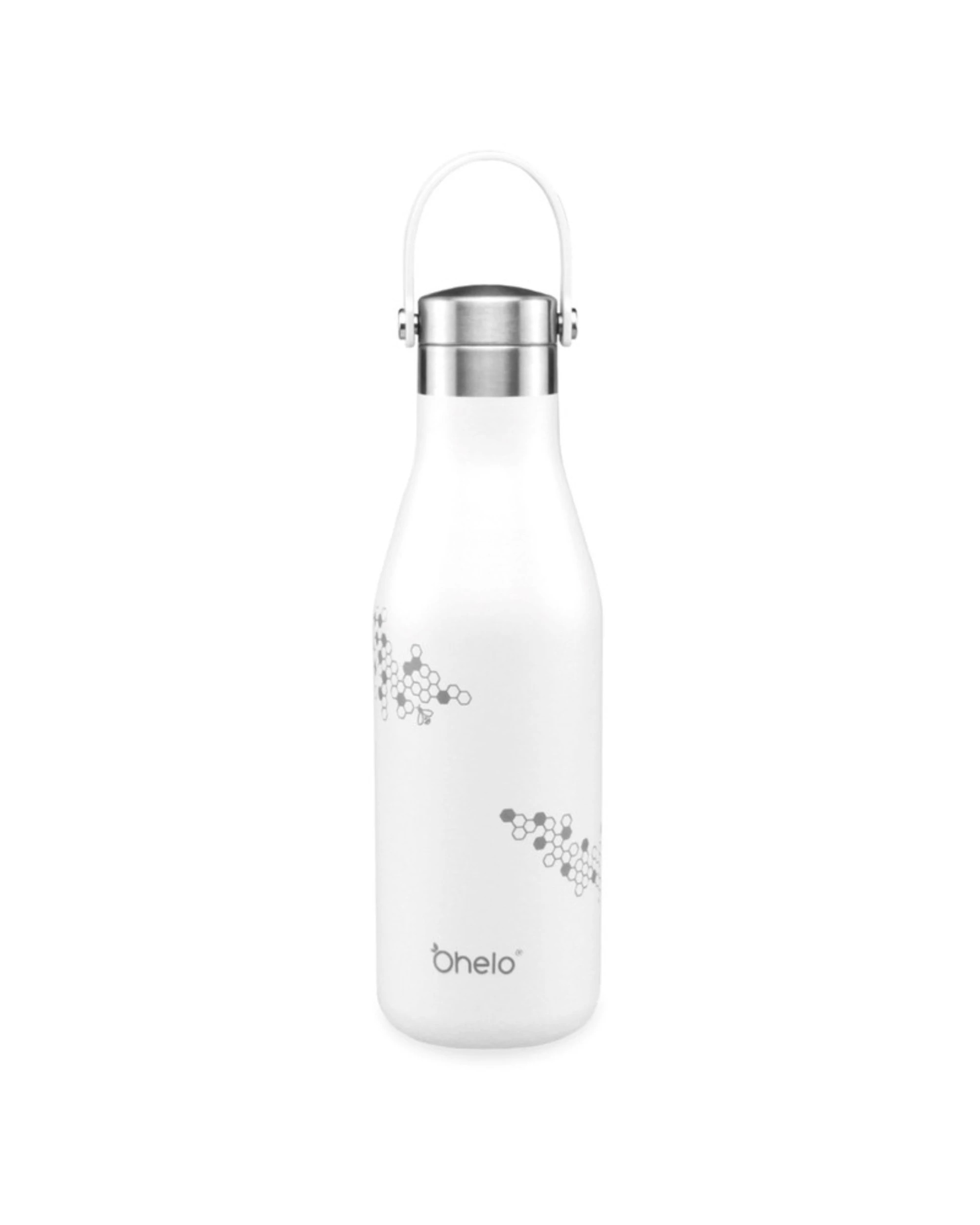 1 O'helo Bottle With Etched Bees - White, 1 of 1
