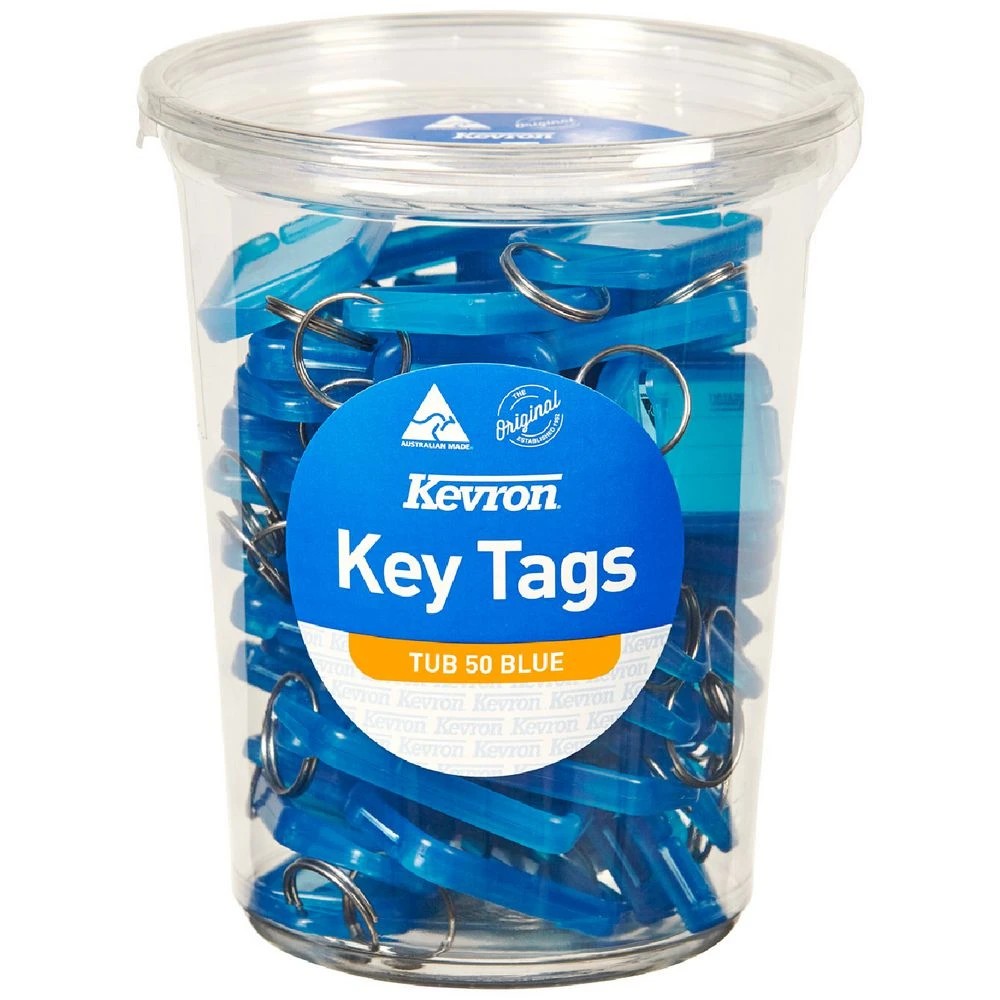 1 Kevron ID5 Key Tags Blue 50 Pack, 1 of 1