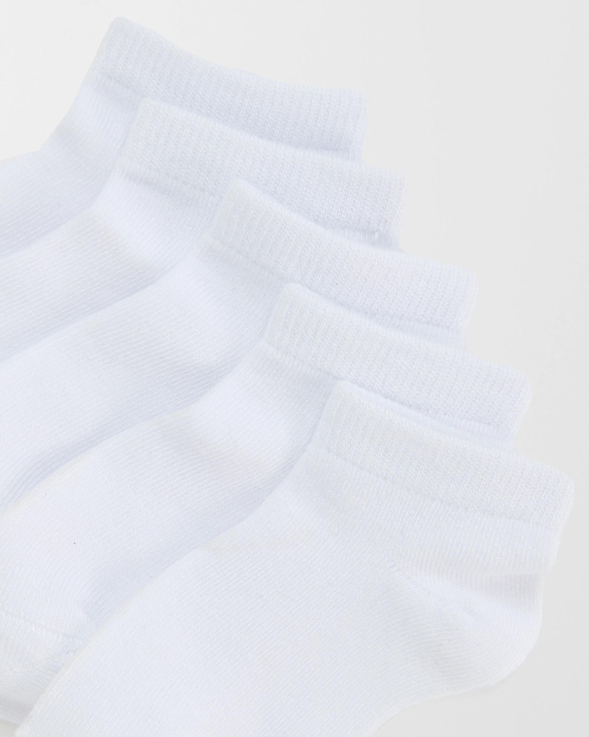 2 Maxx Bamboo 5 Pack Low Cut School Socks WHITE, 2 of 3