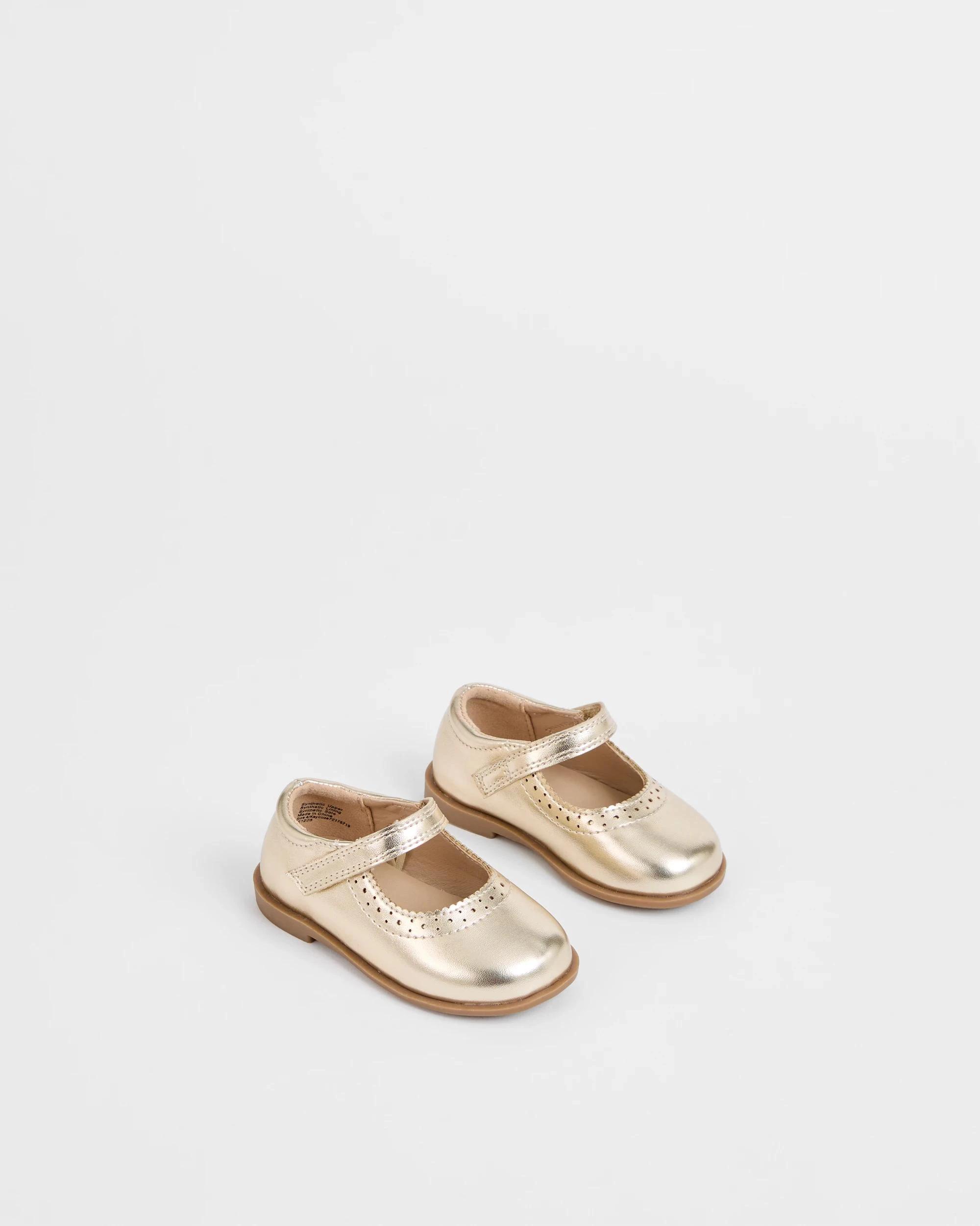 2 Target Baby First-Walker Brogue Ballet Flat GOLD, 2 of 3