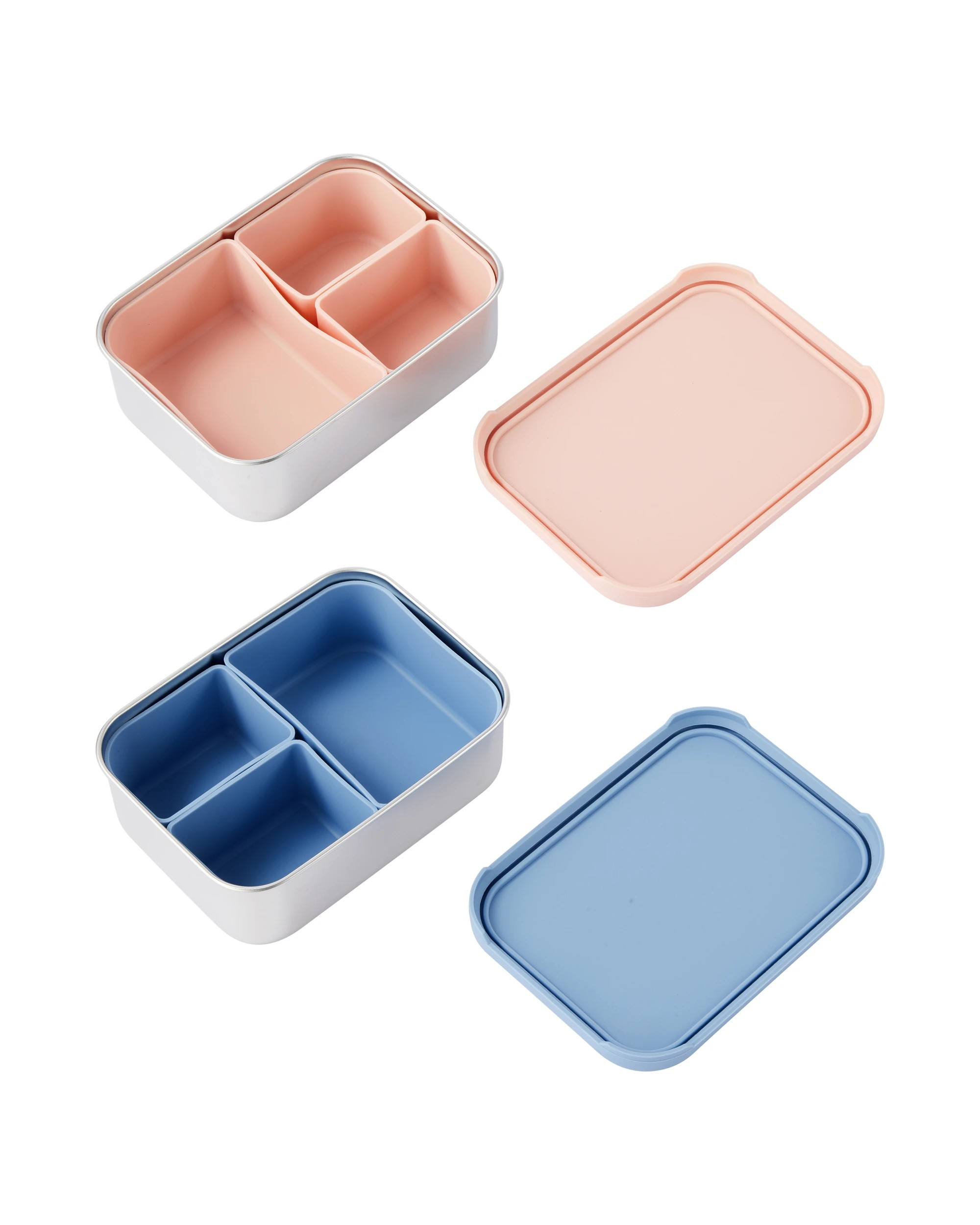 3 Stainless Steel and Silicone Snack Box - Assorted, 3 of 10